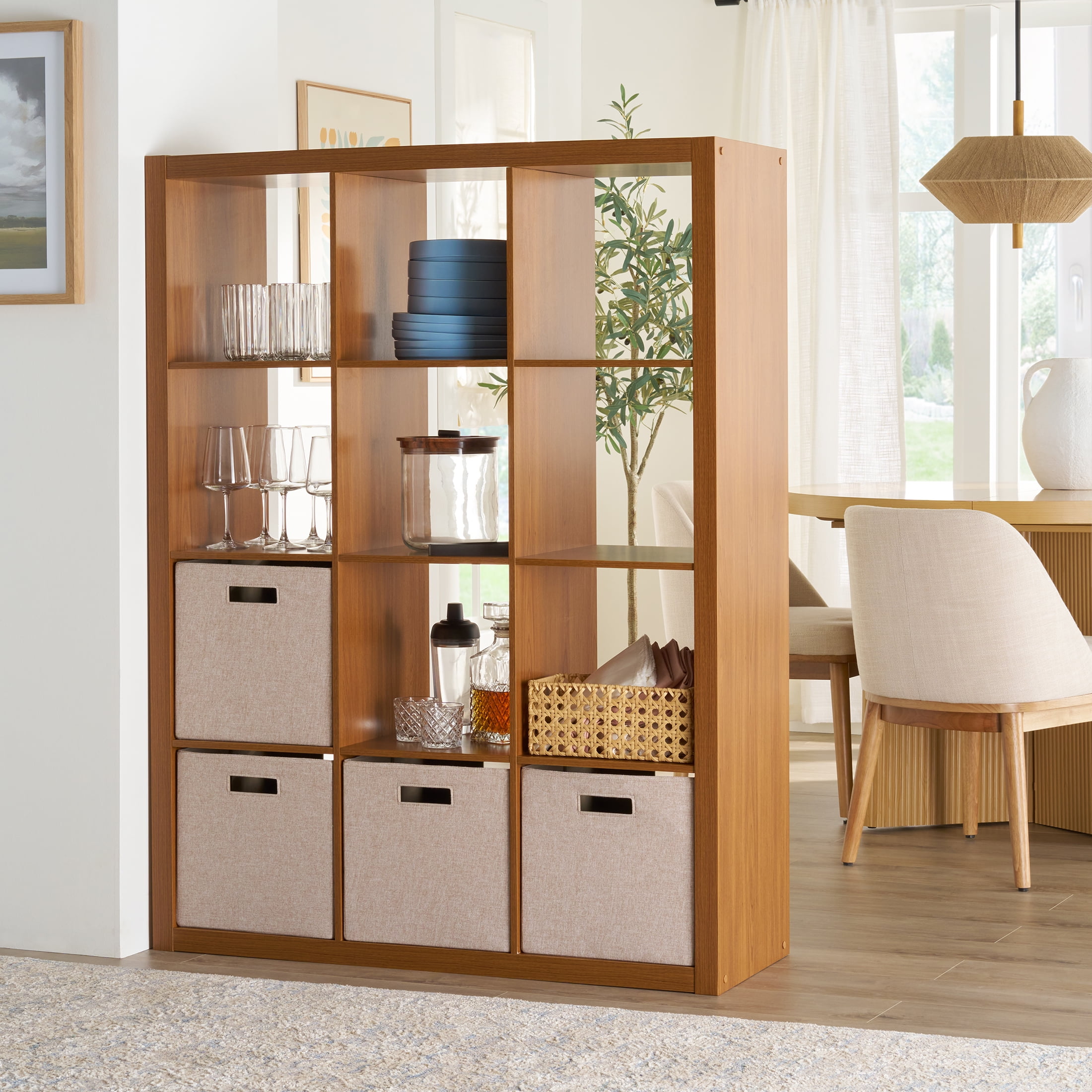 Better Homes & Gardens 12 Cube Storage Organizer, Acorn - Image 3