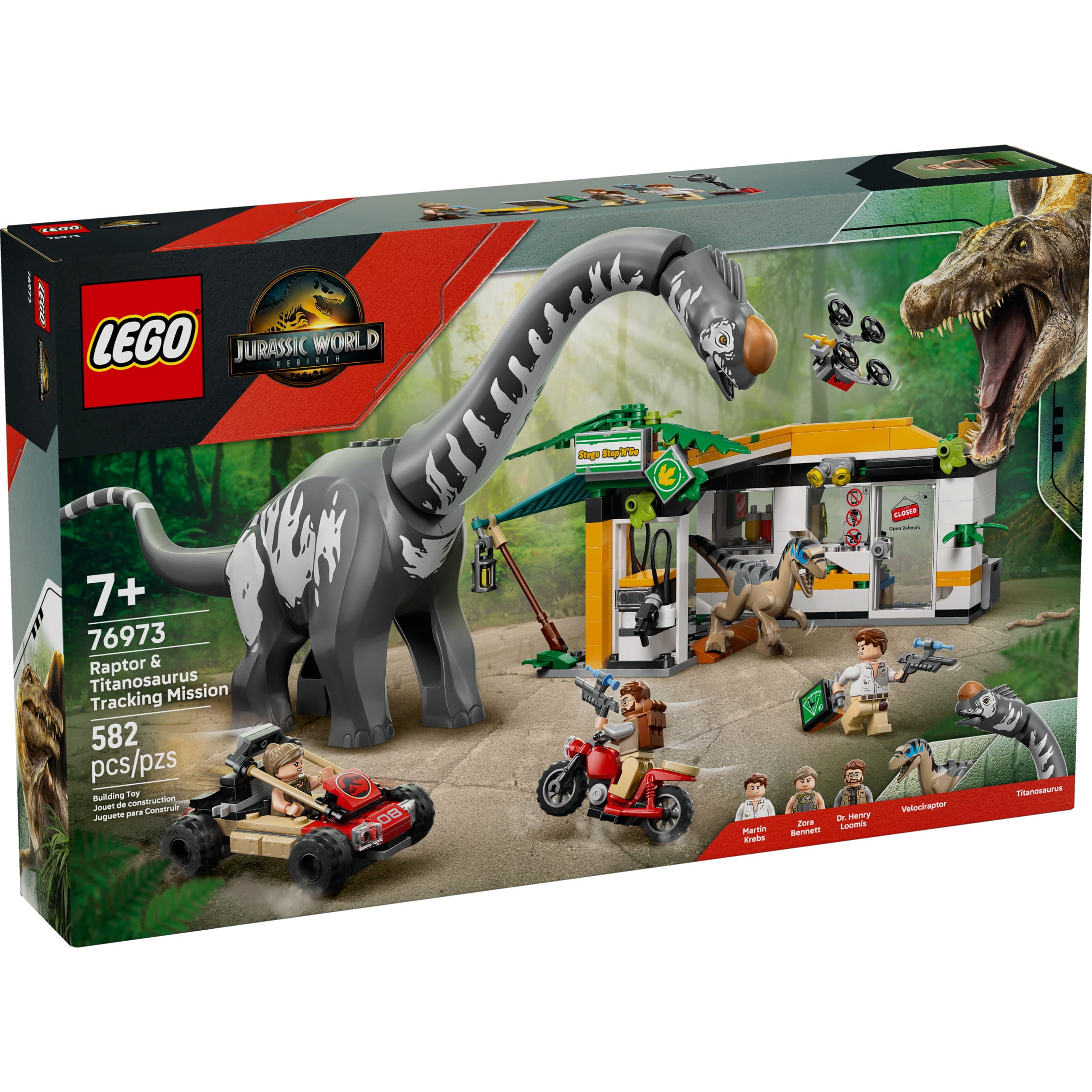 LEGO Jurassic World Raptor & Titanosaurus Tracking Mission Kids Toy - Building and Learning Toy for Pretend Play - Dinosaur Action Figures for Boys & Girls, Ages 7+ - Gift Idea for Birthdays -76973 - Image 7