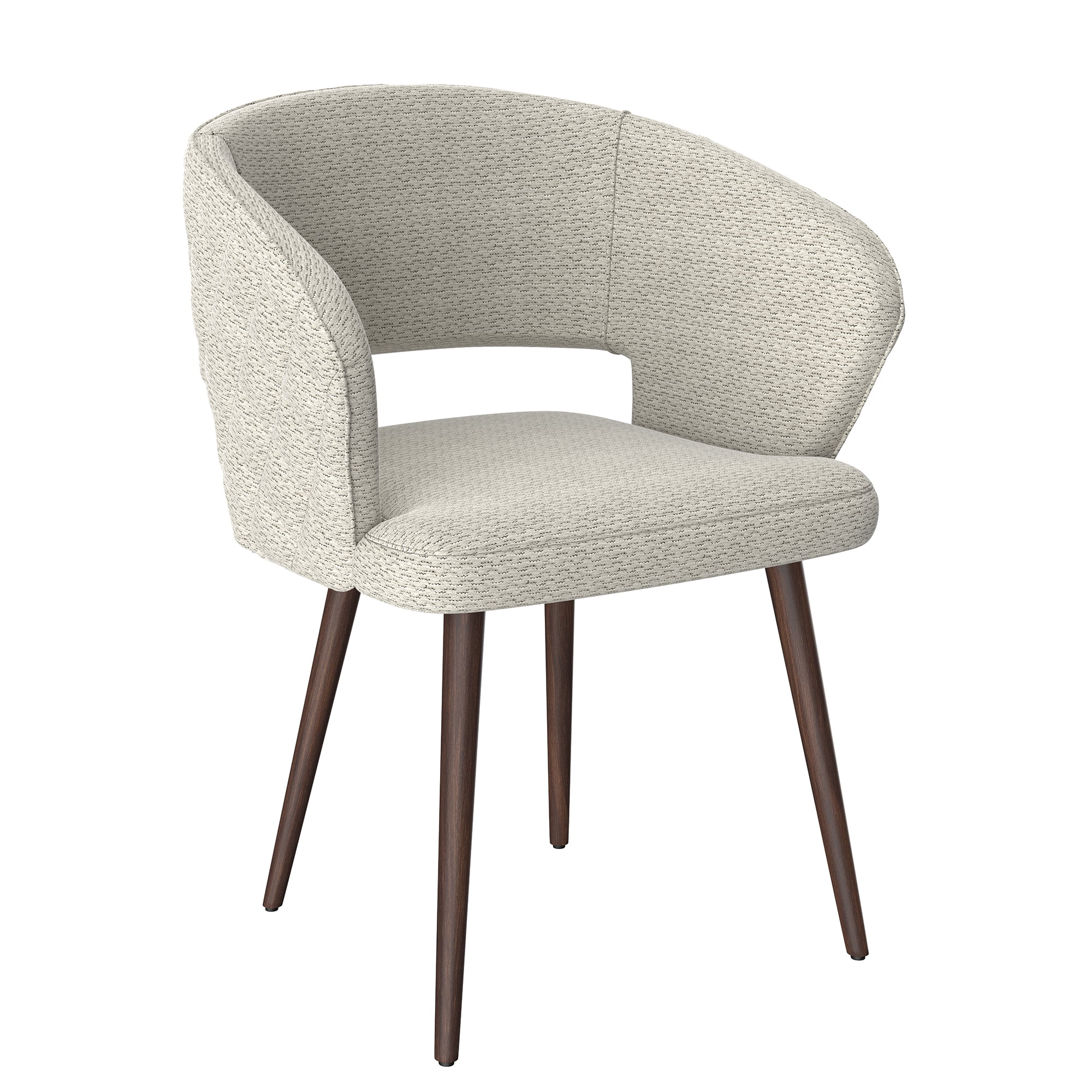 Ottomanson Palermos Mid Century Modern Easy Assembled Kitchen Dining Chair, Beige, Set of 2 - Image 6