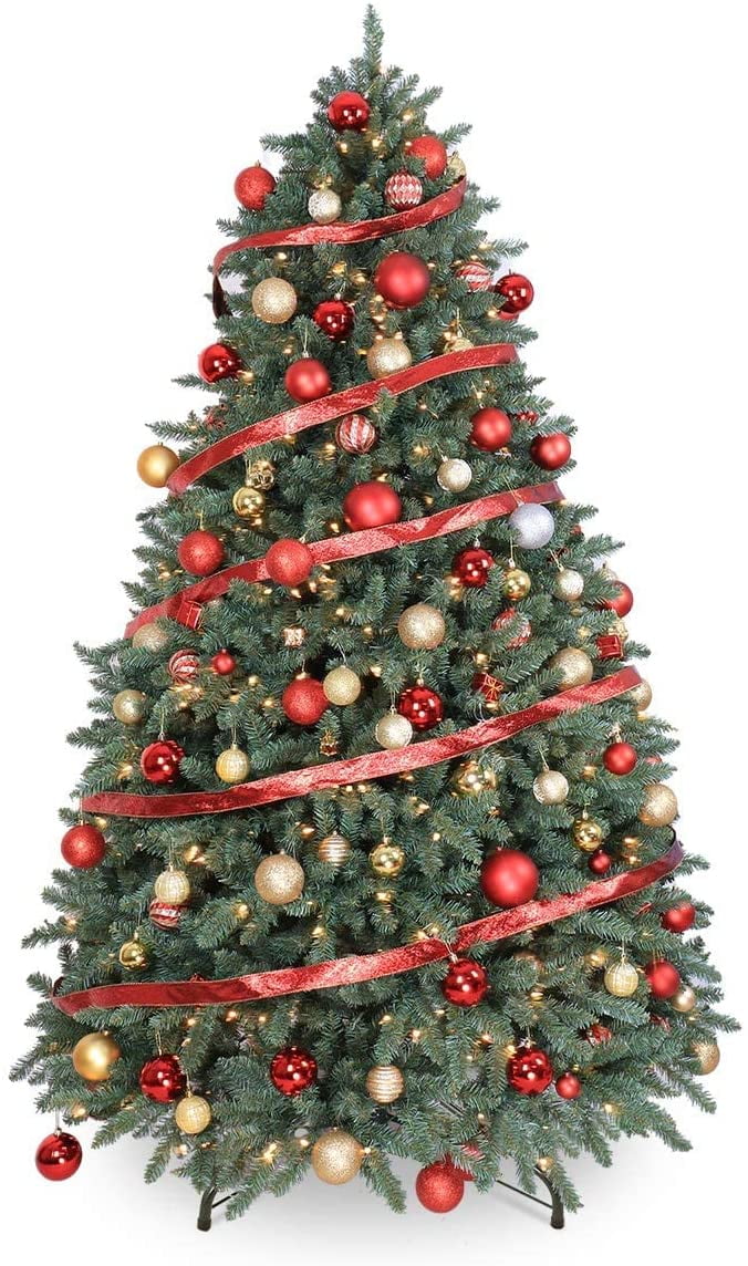 OasisCraft 4.5FT Pre-lit Christmas Tree Premium Hinged Blue Spruce Artificial Christmas Tree with 250 LED Lights, Full Xmas Tree - Image 4