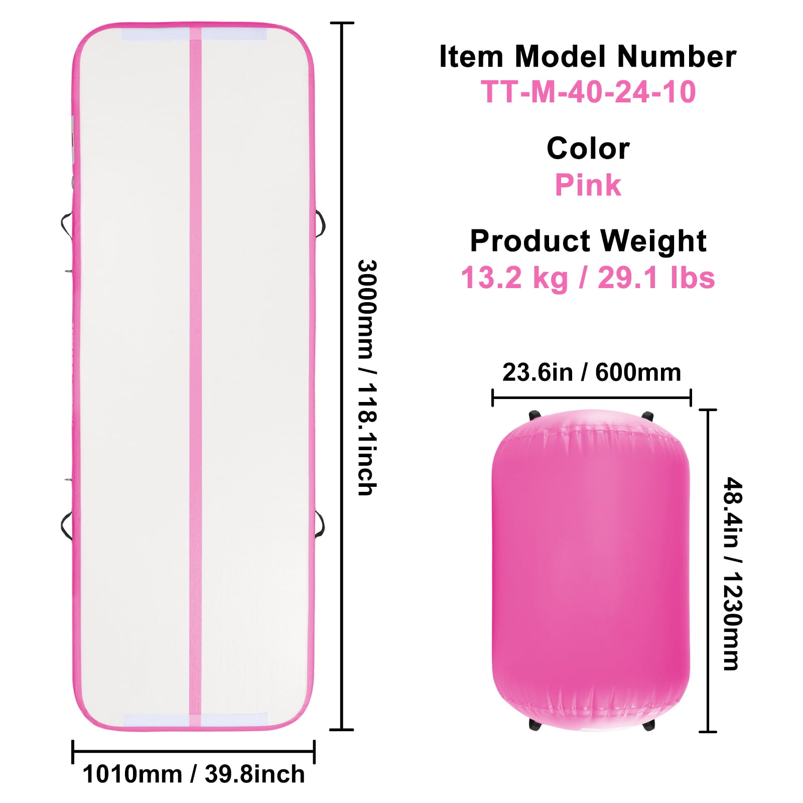 KFFKFF Air Track Set 2 Piece Inflatable Tumbling Gymnastics Gym Mat with Pump - Image 4