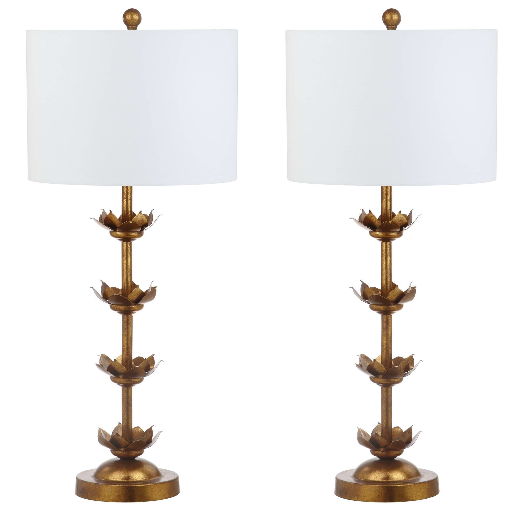 Safavieh Lani Leaf 32 in. H Table Lamp, Antique Gold, Set of 2 - Image 12