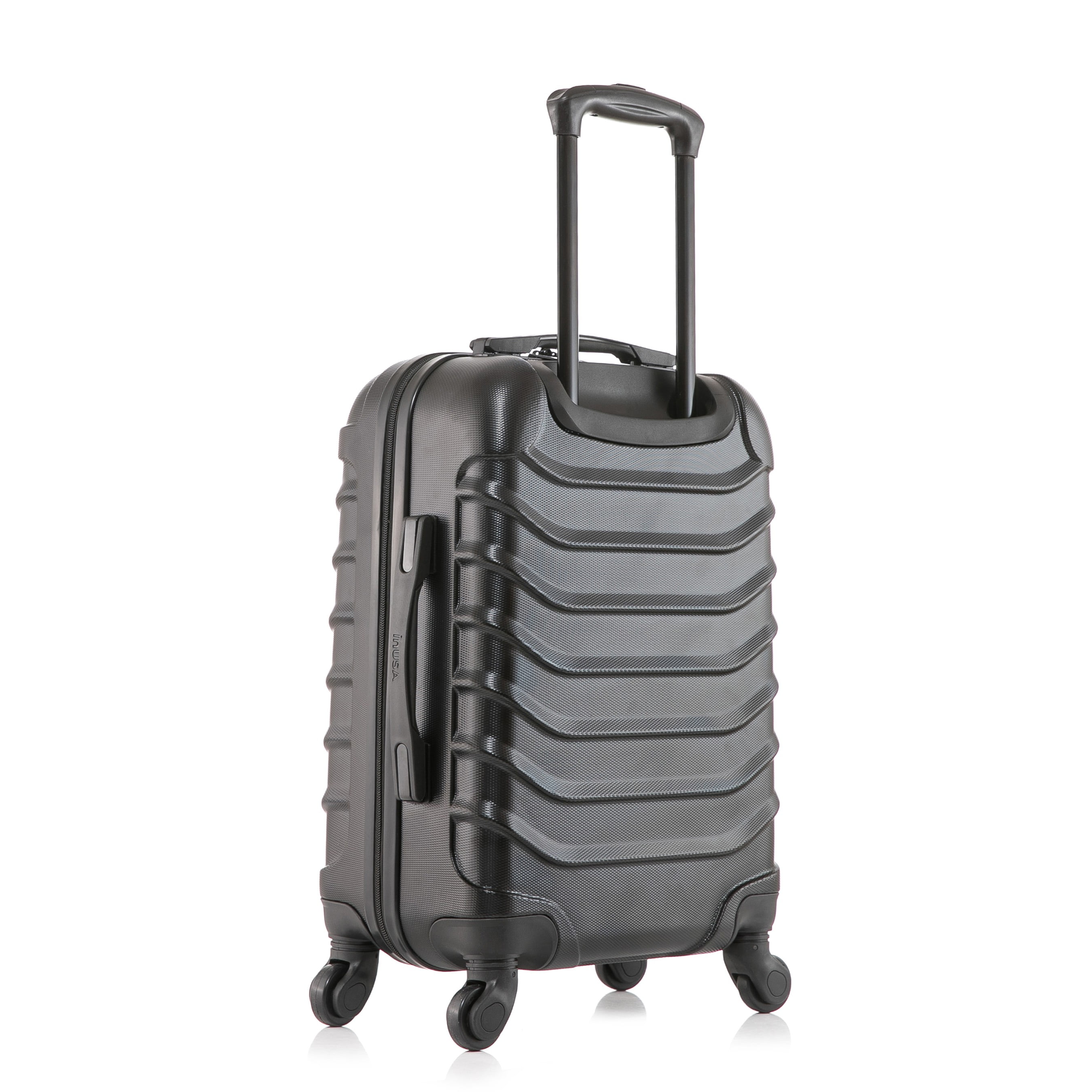 InUSA Endurance 20" Hardside Lightweight Luggage with Spinner Wheels, Handle, and Trolley, Black - Image 4