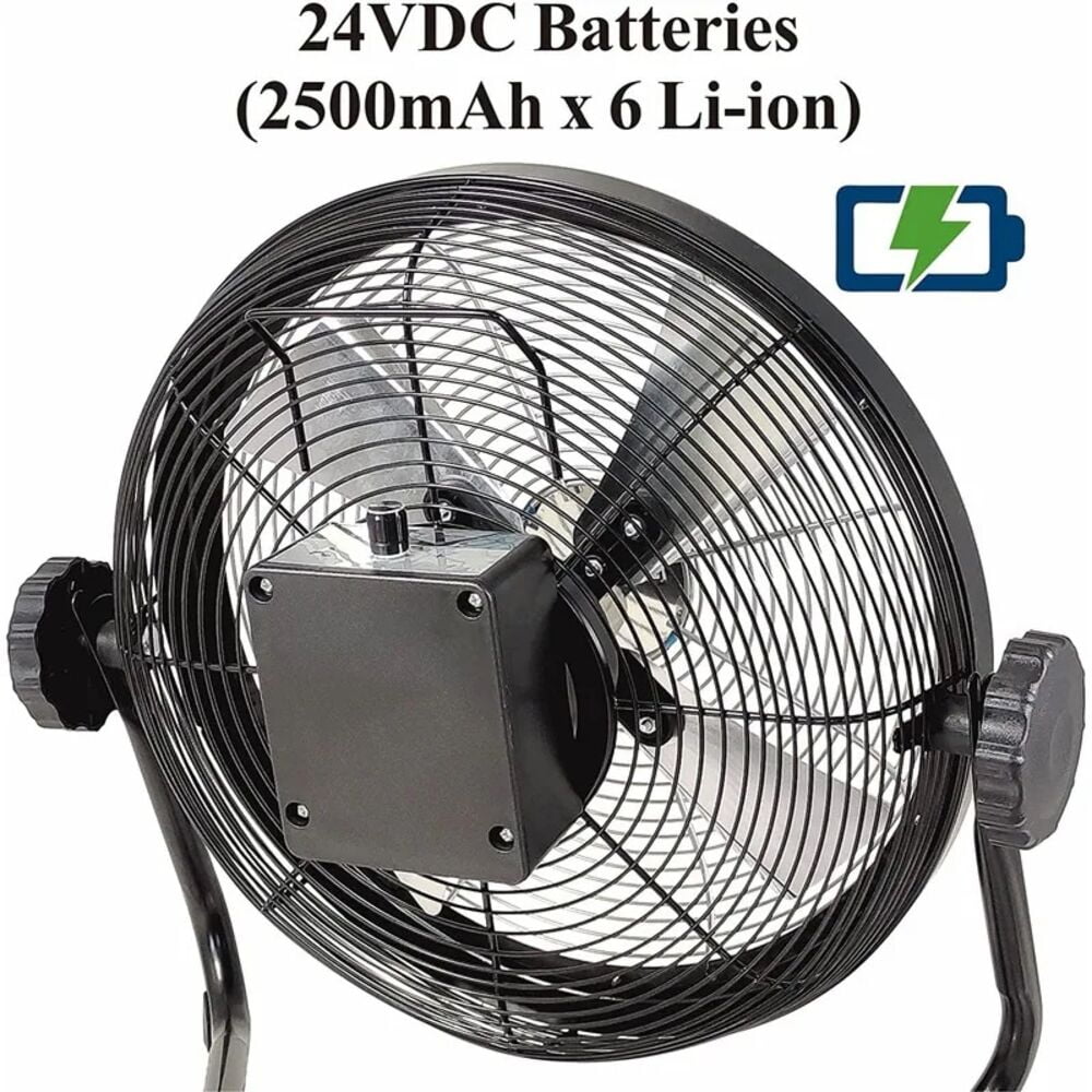 Optimus 12" Rechargable Operated Utility Fan Air Circulator - Image 4