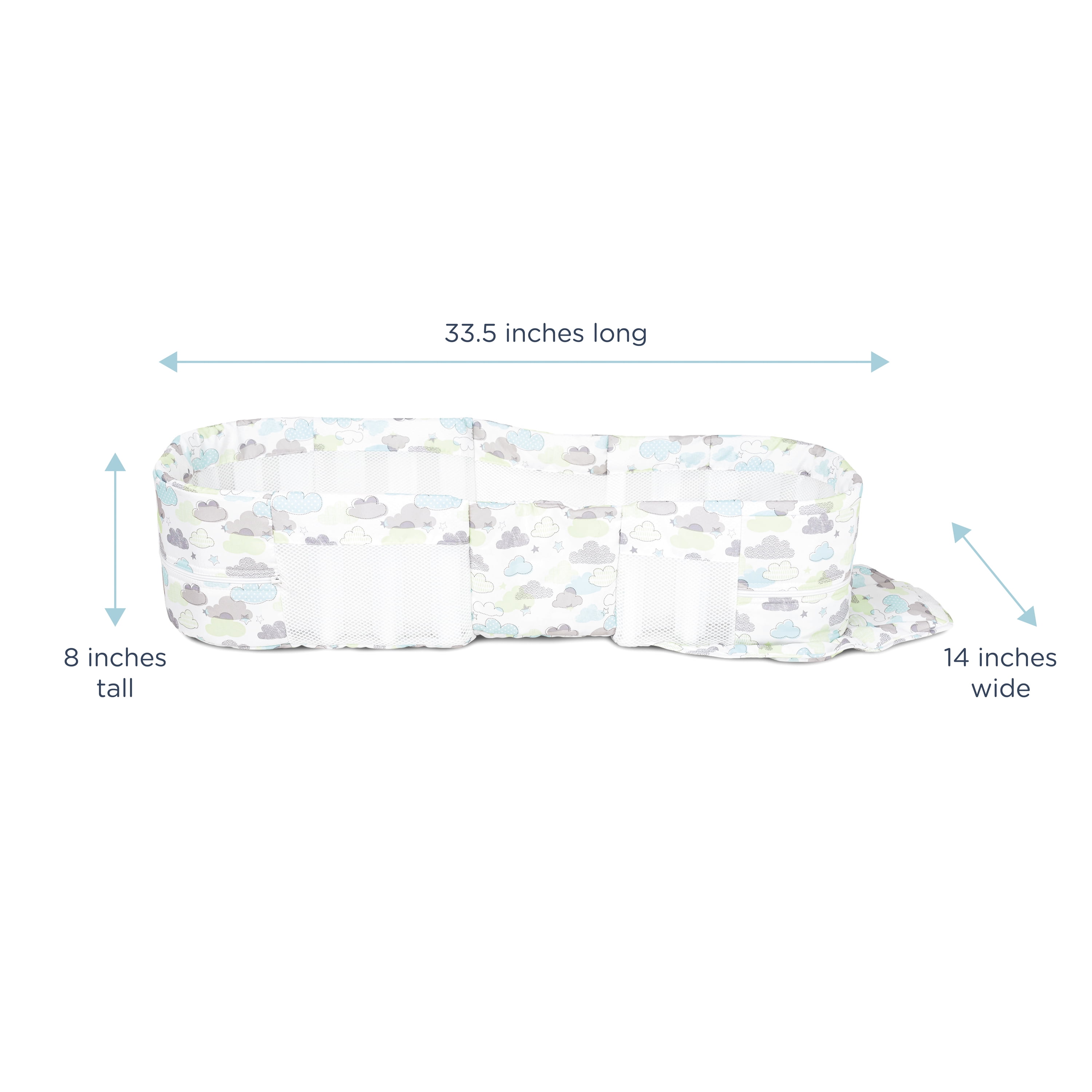 Baby Delight Snuggle Nest Infant Portable Lounger Bassinet, Skies - Image 7