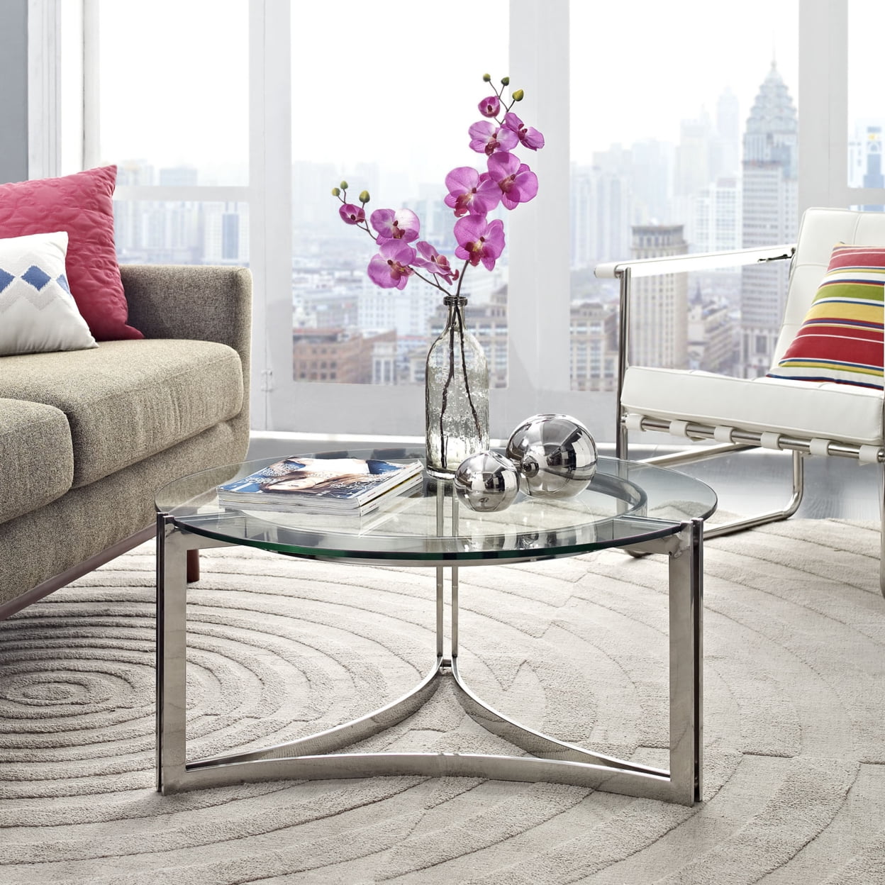 Silver Signet Stainless Steel Coffee Table - Image 4