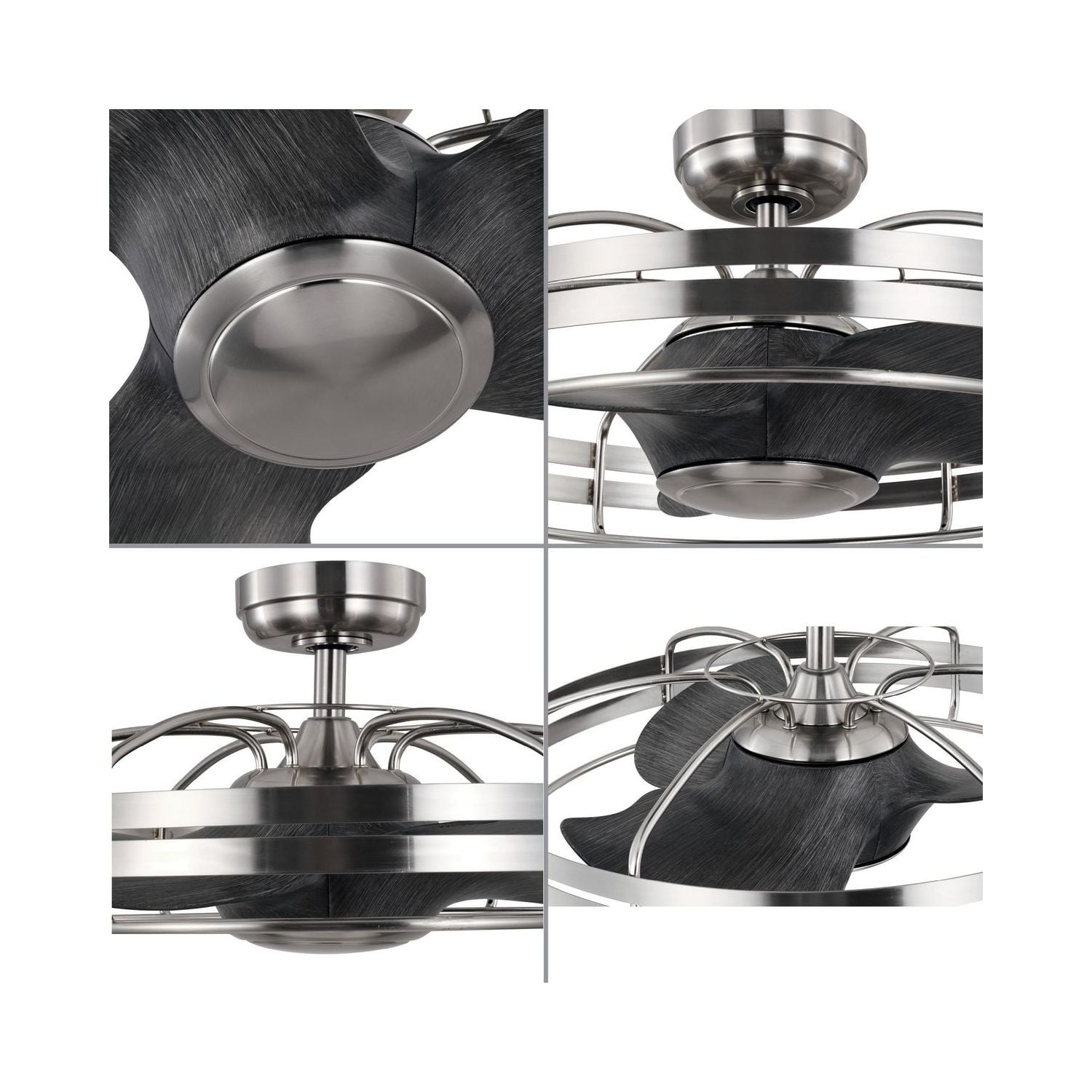 Bastrop Collection 26 in. Three-Blade Brushed Nickel Transitional Ceiling Fan with 3 Speed Remote Control - Image 6