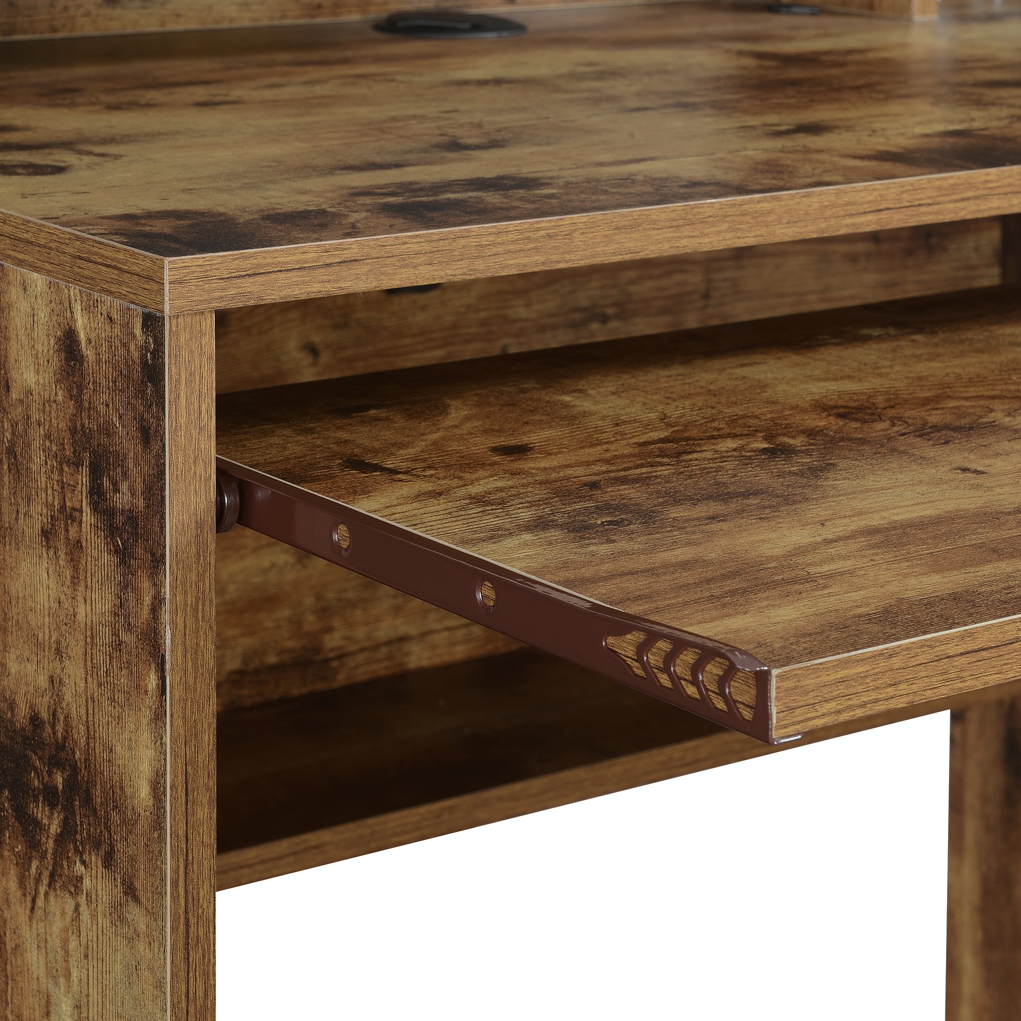 Convenience Concepts Designs2Go 54.25" Student Desk With Magnetic Bulletin Board, Barnwood, All Ages - Image 3