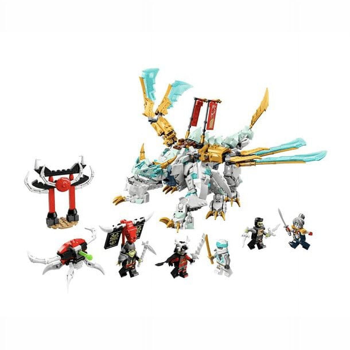LEGO NINJAGO Zane's Ice Dragon Creature 71786, 2in1 Dragon Toy to Action Figure Warrior, Model Building Kit, Construction Set for Kids with 5 Minifigures - Image 10