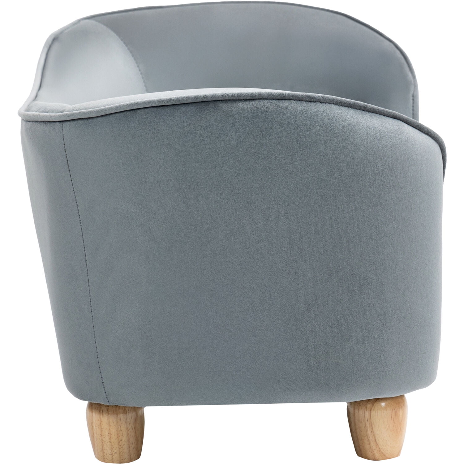 Critter Sitters 28-In. Faux-Velvet Gray Oval Pet Bed for Small-Sized Dogs and Cats - Image 14