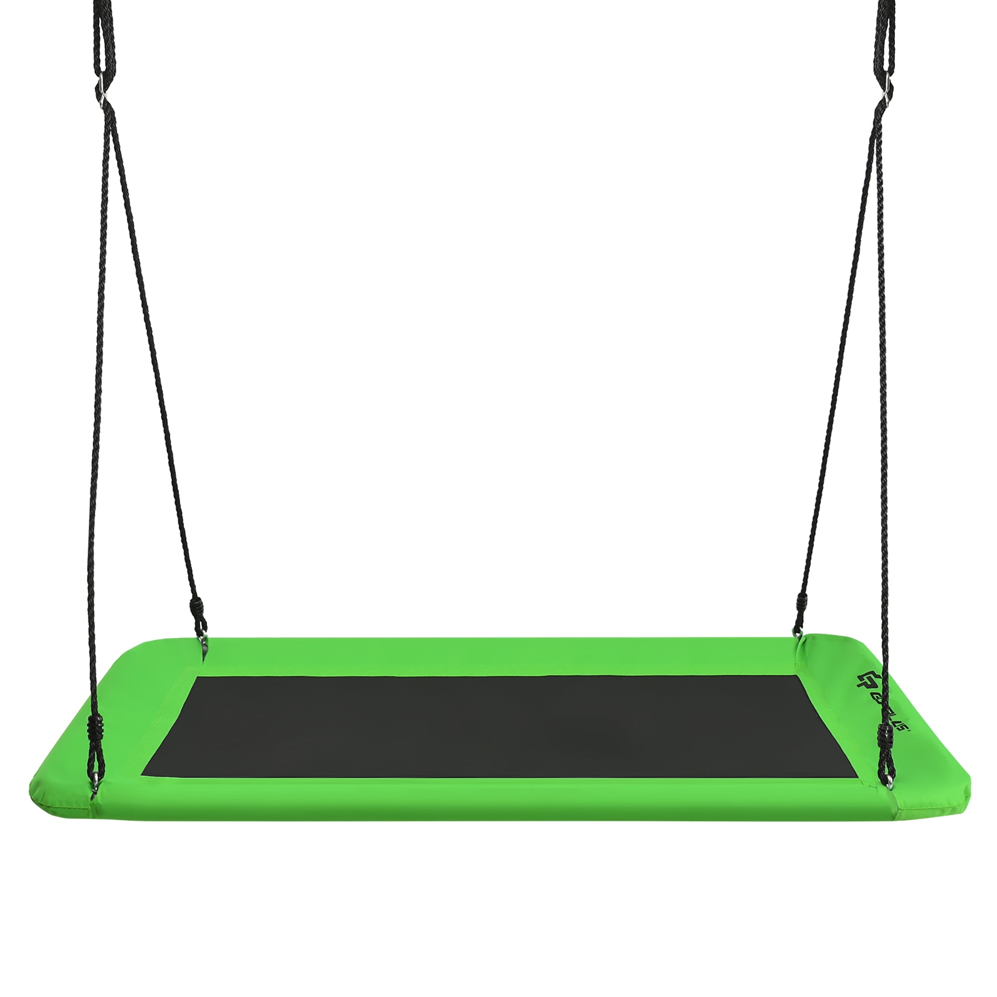 Goplus 700lb Giant 60'' Platform Tree Swing Outdoor w/ 2 Hanging Straps Green - Image 4