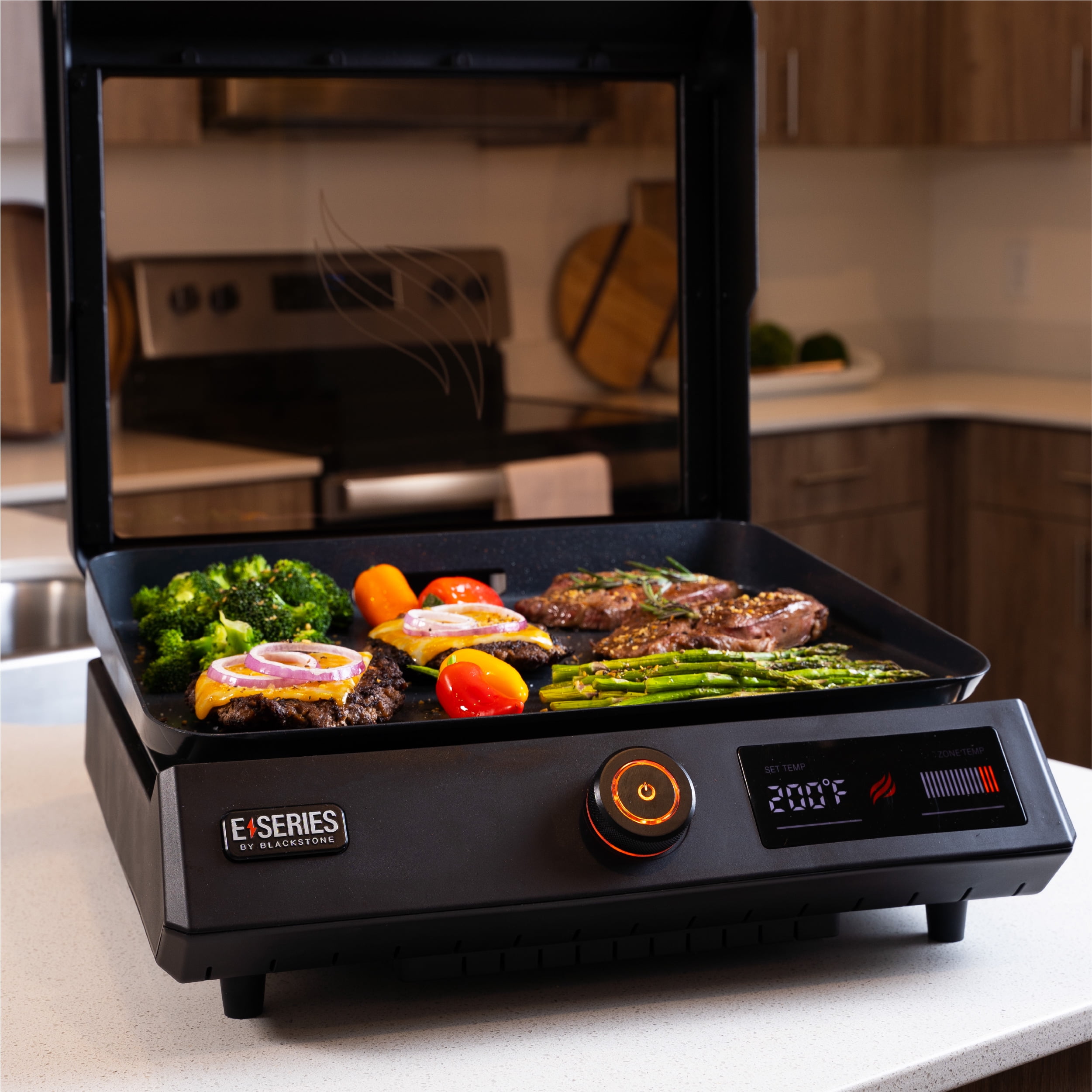 Blackstone E-Series 17" Electric Tabletop Griddle with Hood, Black - Image 11