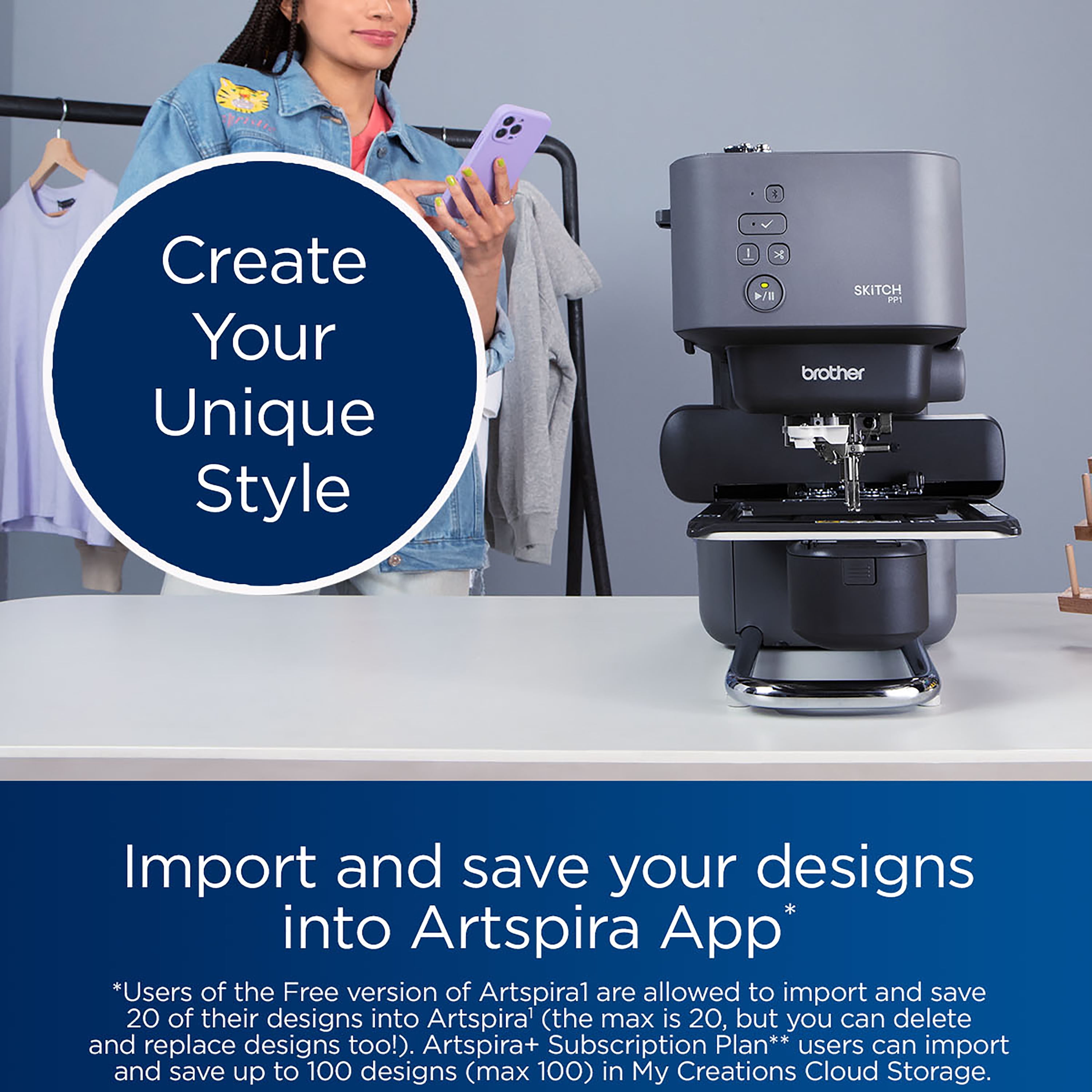 Brother Skitch PP1 Single-Needle Embroidery Machine - Image 5