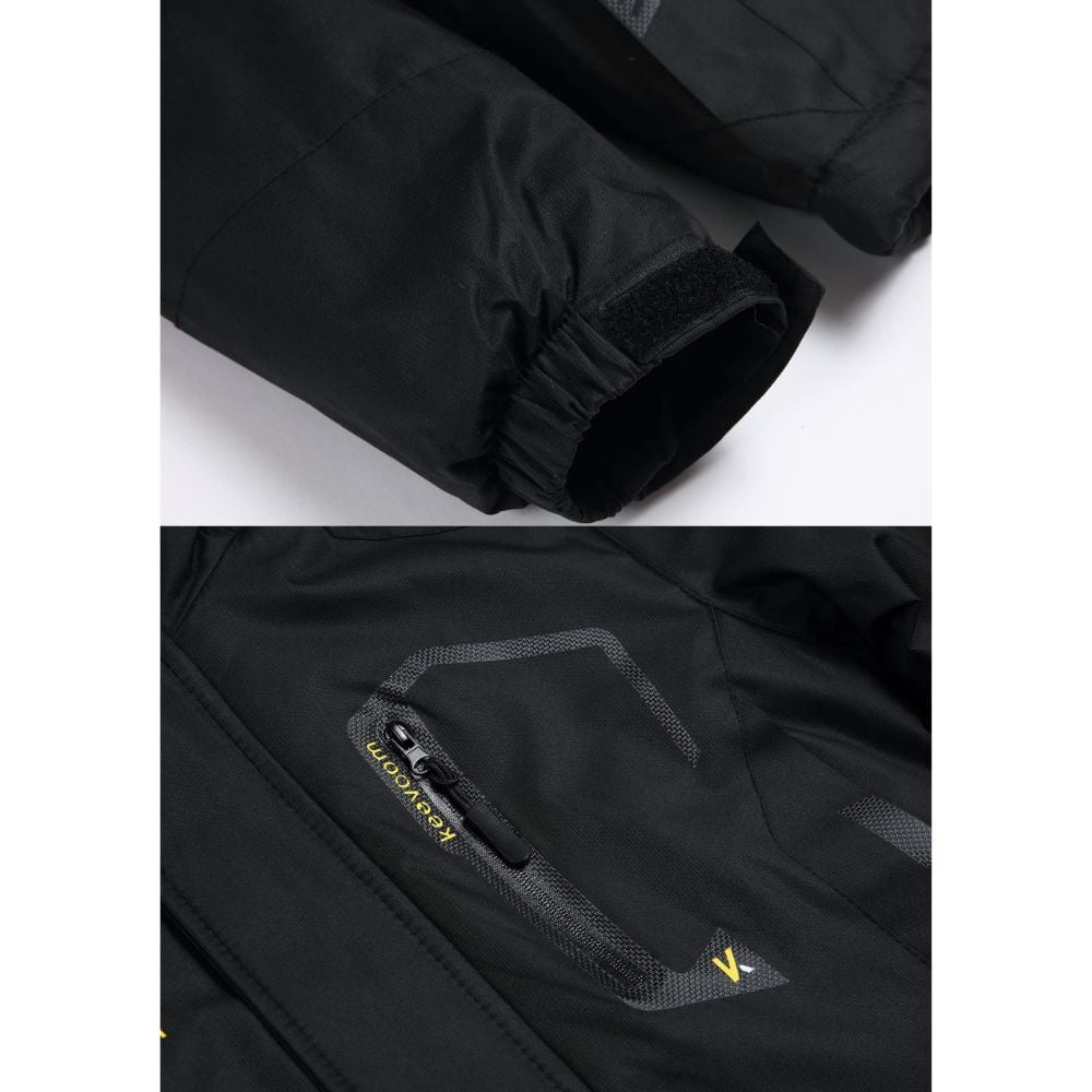 Keevoom Boys Fleece Ski Jacket Waterproof Kids Hooded Winter Warm Snow Coat - Image 2