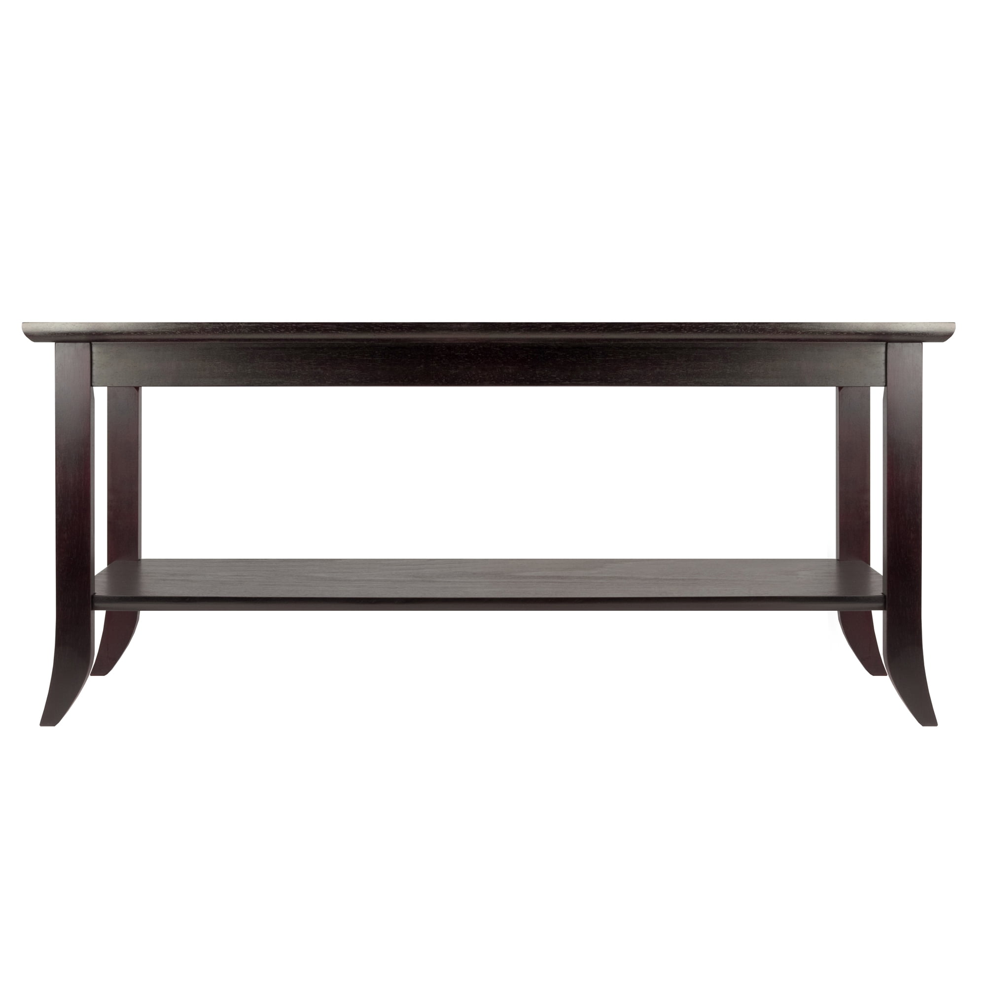 Winsome Wood Genoa Coffee Glass Top Table, Espresso Finish - Image 3