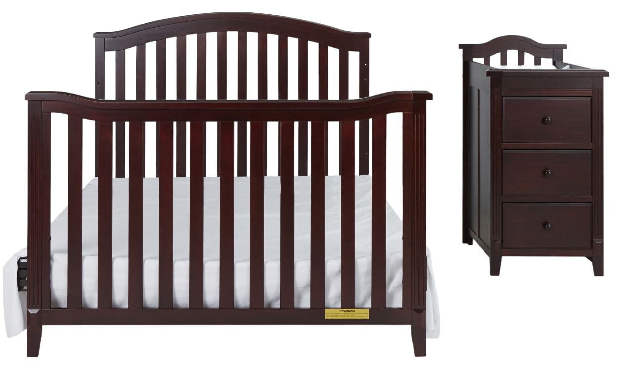 AFG Baby Furniture Kali II 4-in-1 Convertible Crib & Changer, Espresso - Image 14