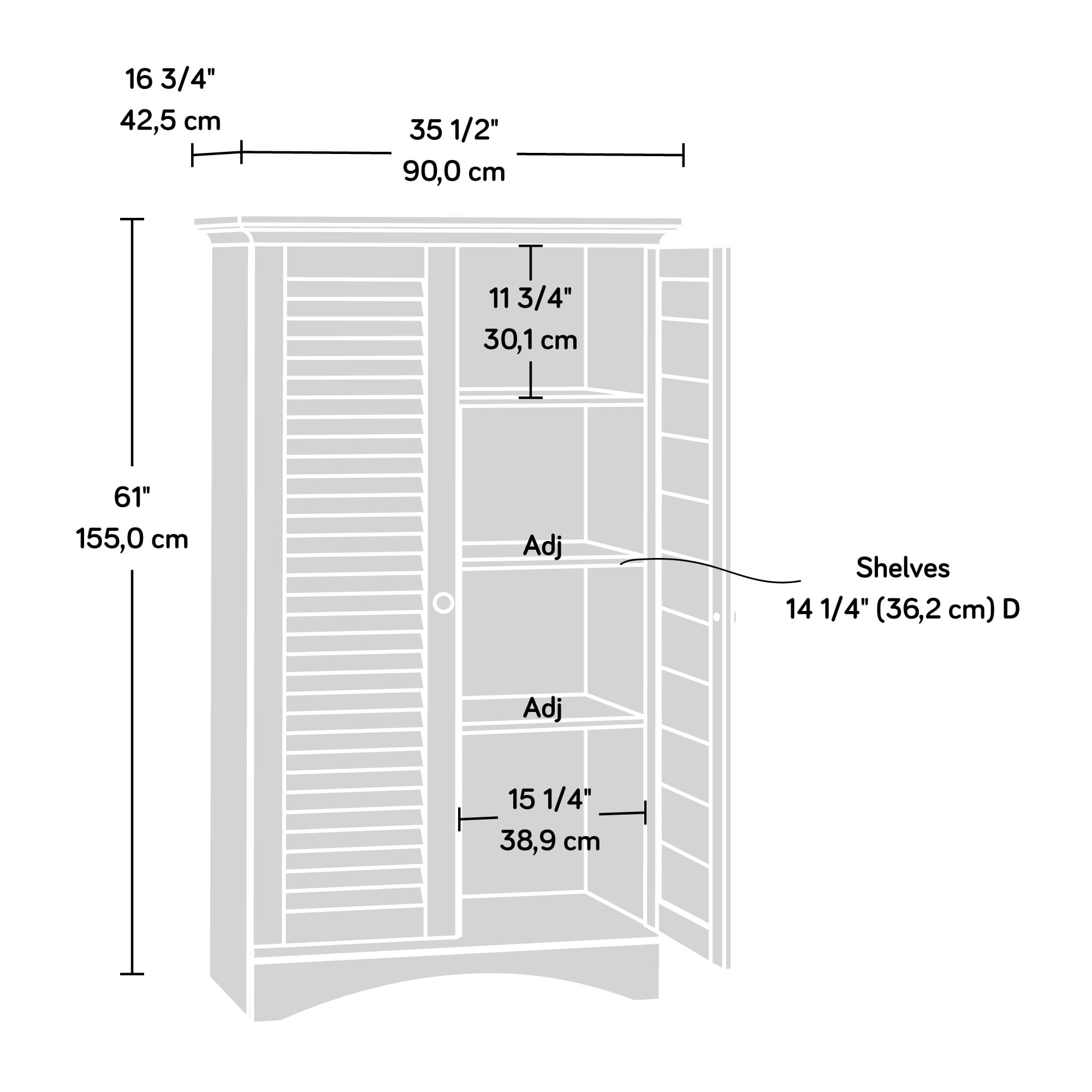 Sauder Harbor View Storage Cabinet, Salt Oak Finish - Image 7