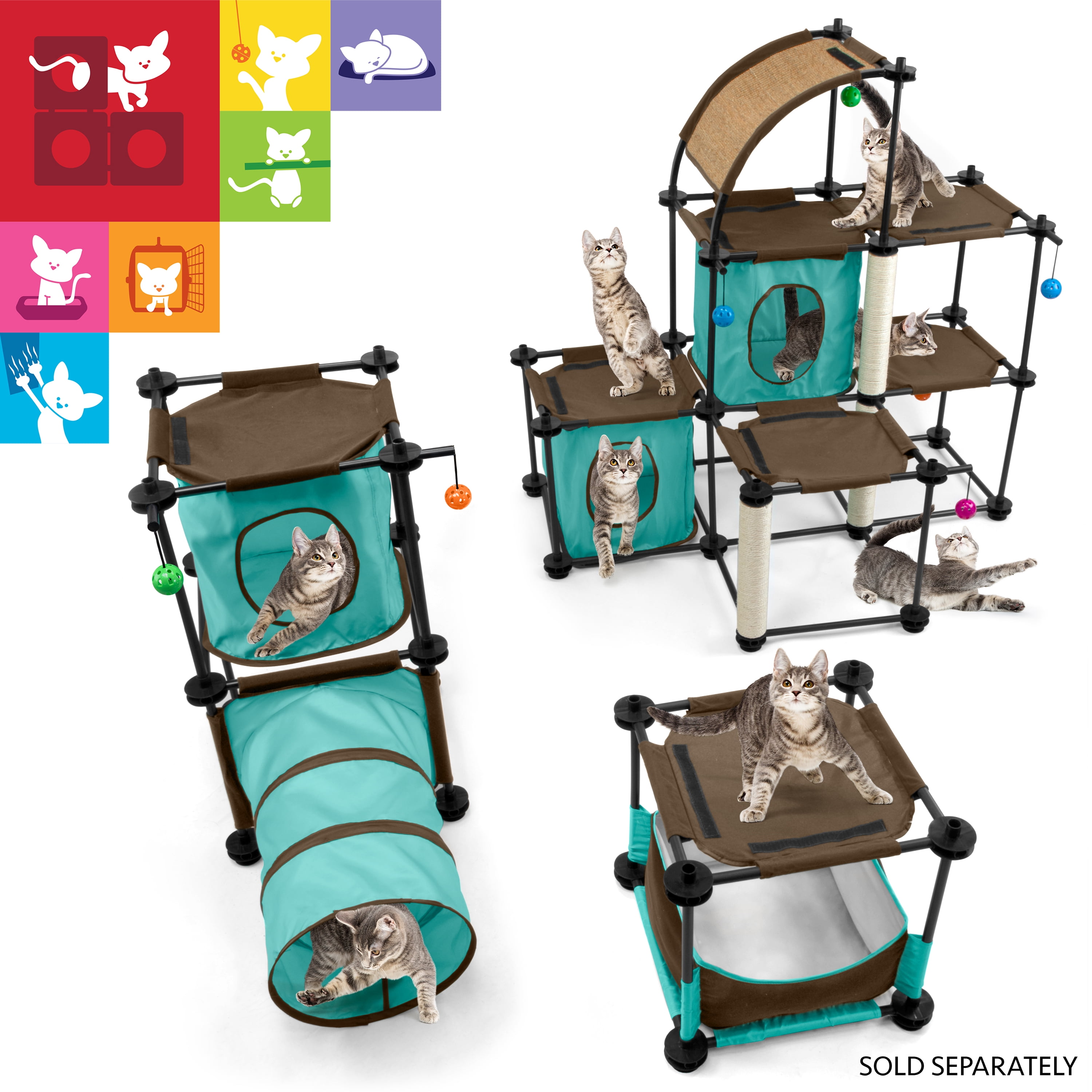 Kitty City Indoor Mega Kit Cat Furniture, Cat Scratcher - Image 16