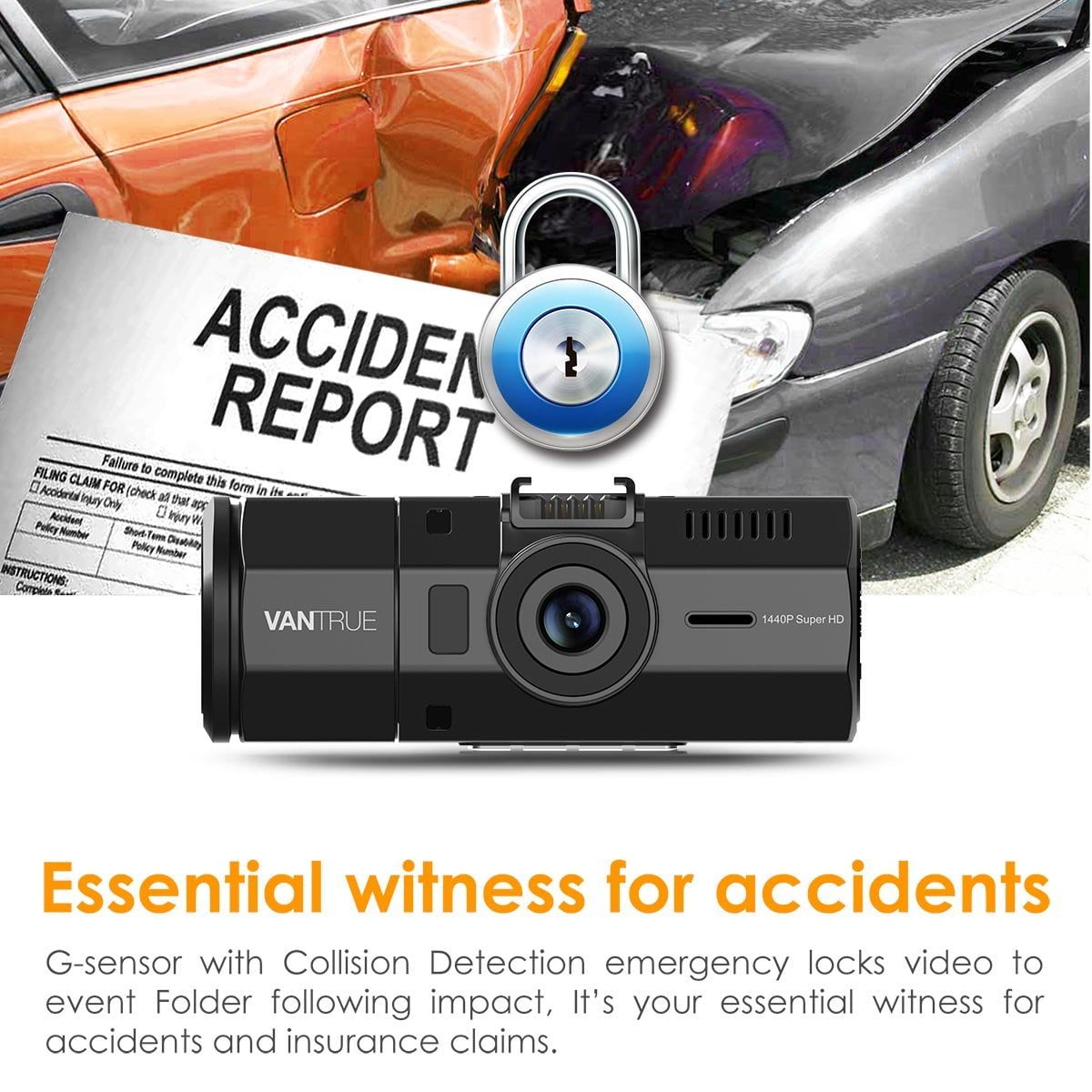 Vantrue N2 PRO - Dual Dash Cam - Sony Exmor HD Sensor - Infrared Night Vision (2023 Version) - Image 6