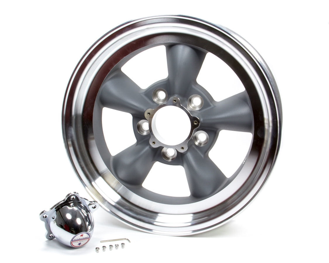 American Racing Torq Thrust D 15X7 5X114.30 Torq Thrust Gray W/ Mach Lip (-6 Mm) Wheel Rim - Image 2