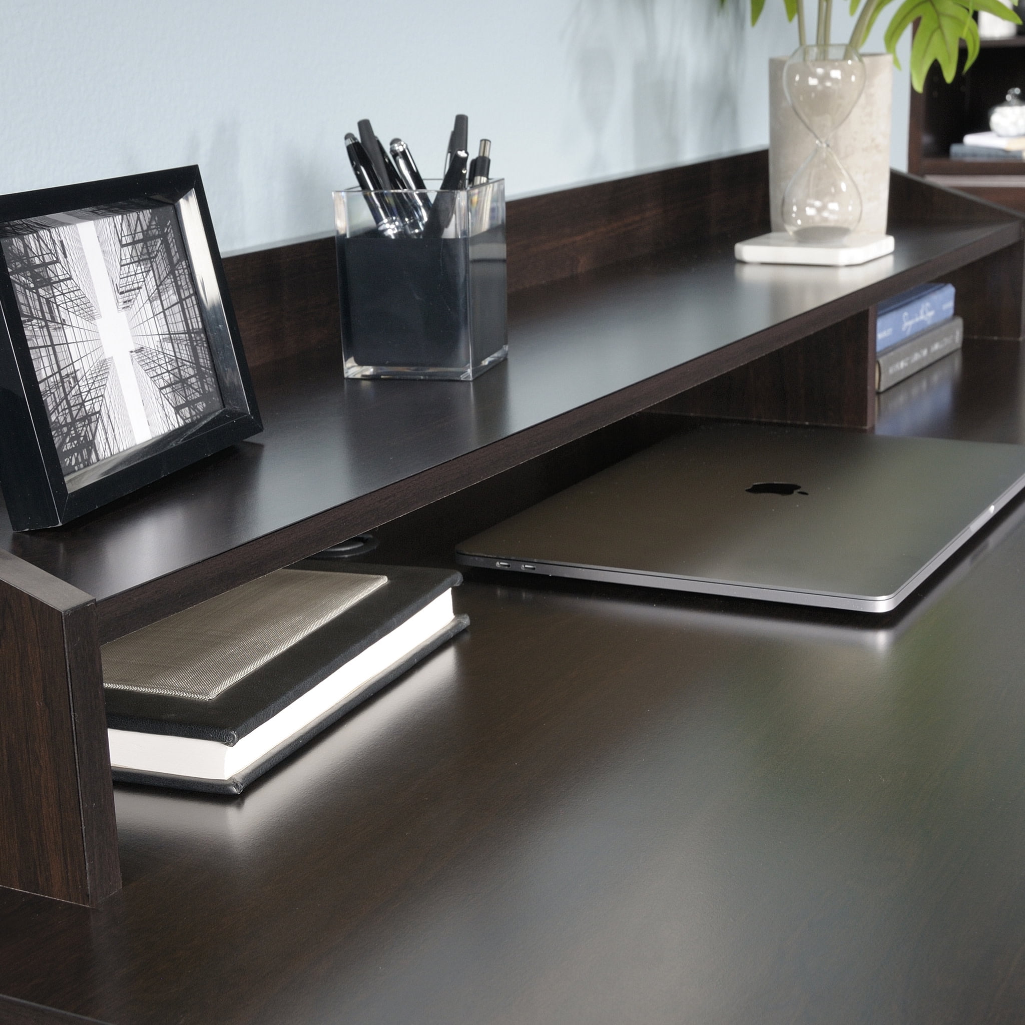 Sauder Shoal Creek Computer Desk, Jamocha Wood Finish - Image 11