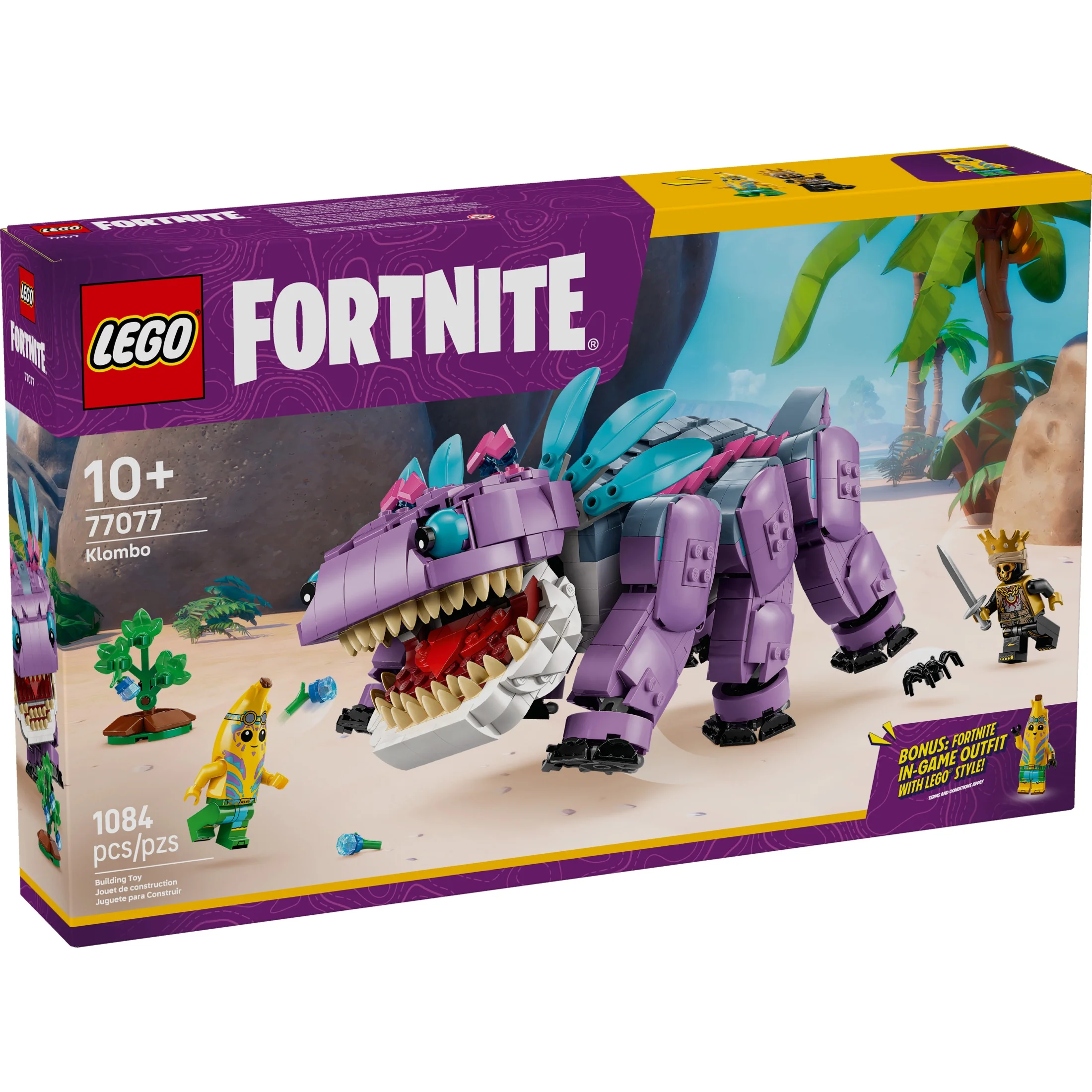LEGO Fortnite Klombo Kids Toy - Fortnite Action Figure with Peely and Oro Minifigures - Pretend Play and Building Toy for Girls and Boys 10+ - Gift Idea for Birthdays and Gaming Fans - 77077 - Image 2