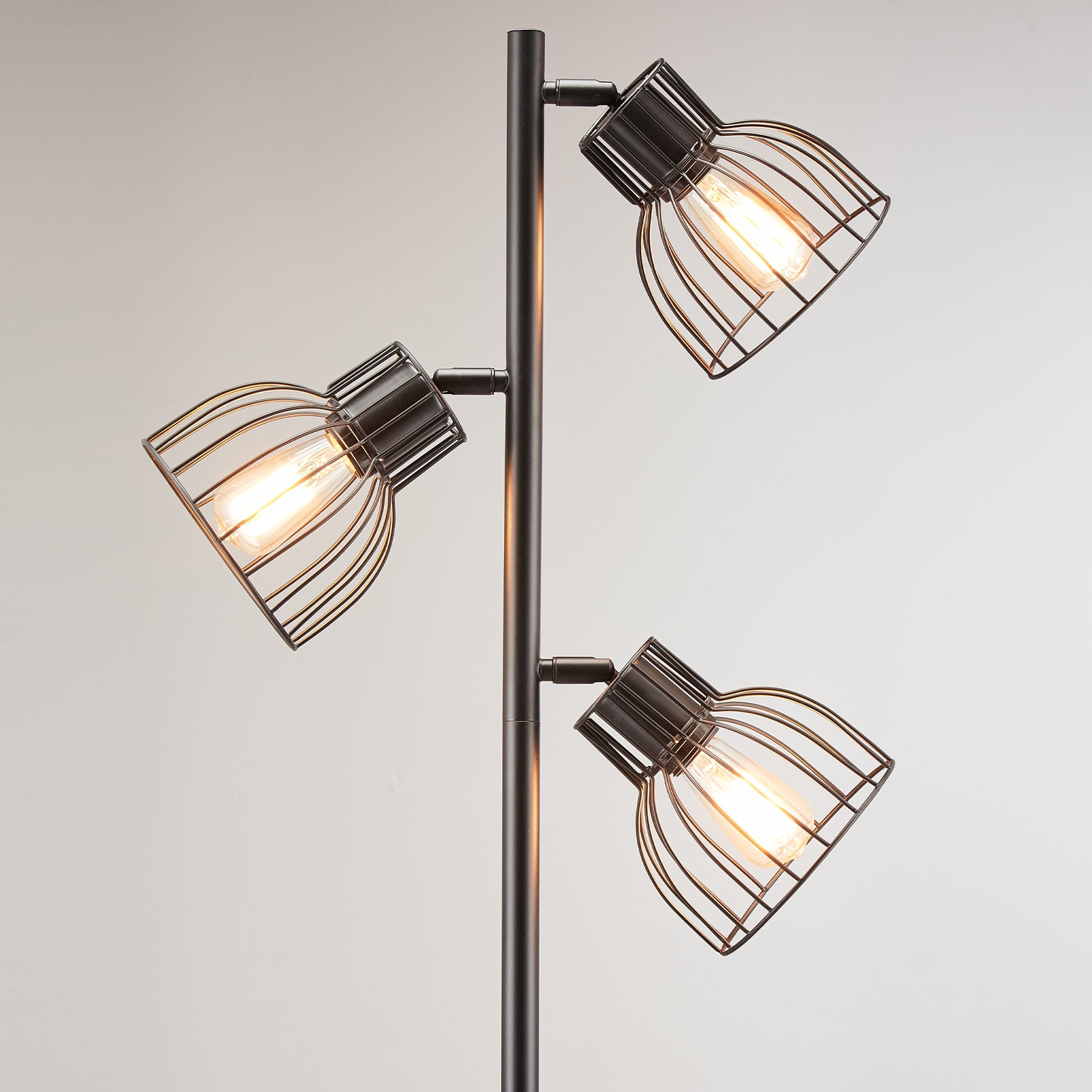 Bestco 65" Industrial Floor Lamp w Adjustable Shades for Bedroom Living Room More - Image 7