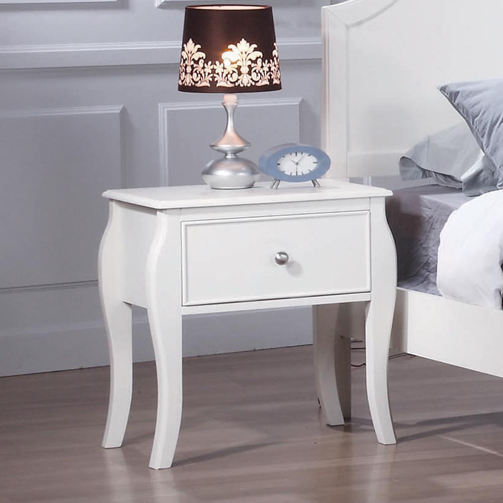Coaster Home Furnishings 400562 Traditional Nightstand, White - Image 3