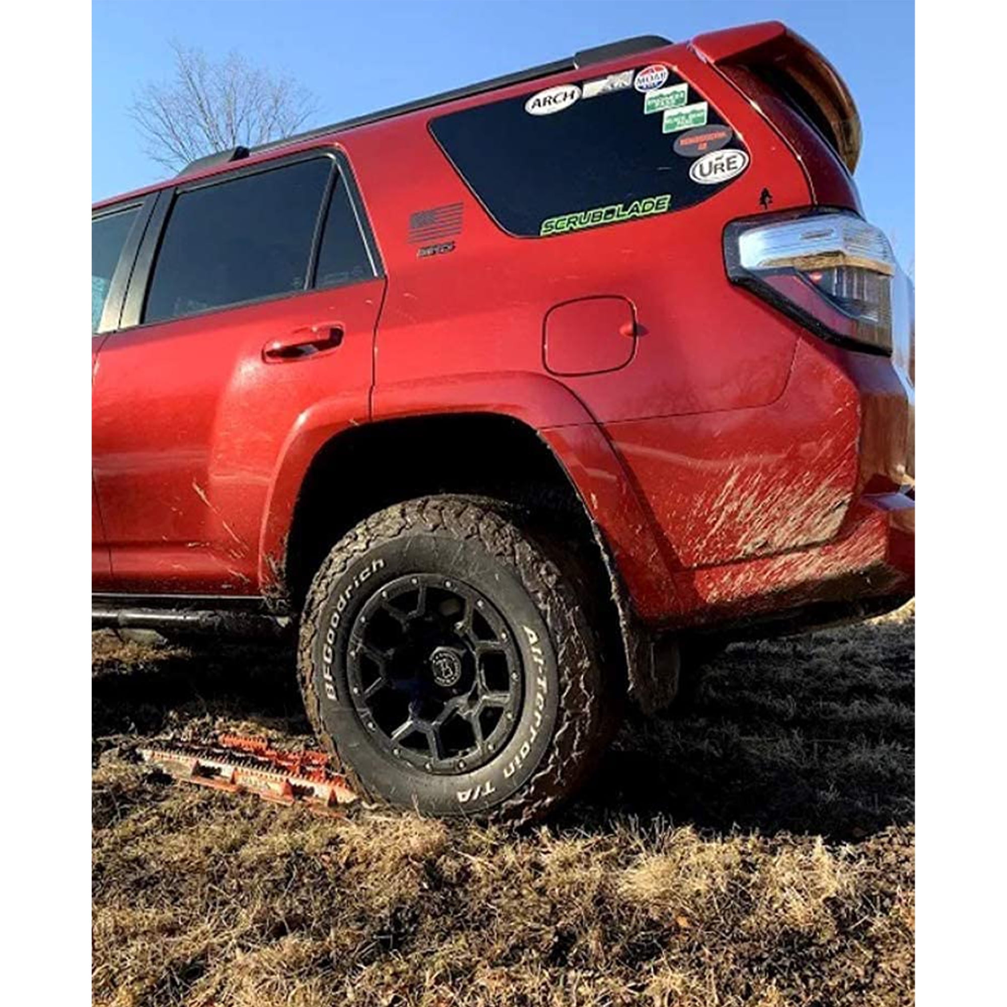 Maxsa Innovations Escaper Buddy Heavy Duty Traction Mats, Orange (2 Pack) - Image 3