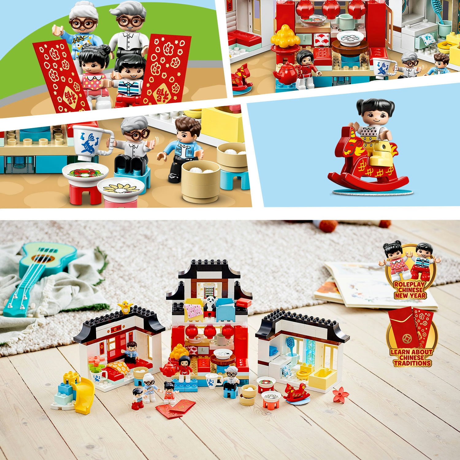 LEGO DUPLO Town Happy Childhood Moments 10943 Family House Toy Playset for Kids (227 Pieces) - Image 6