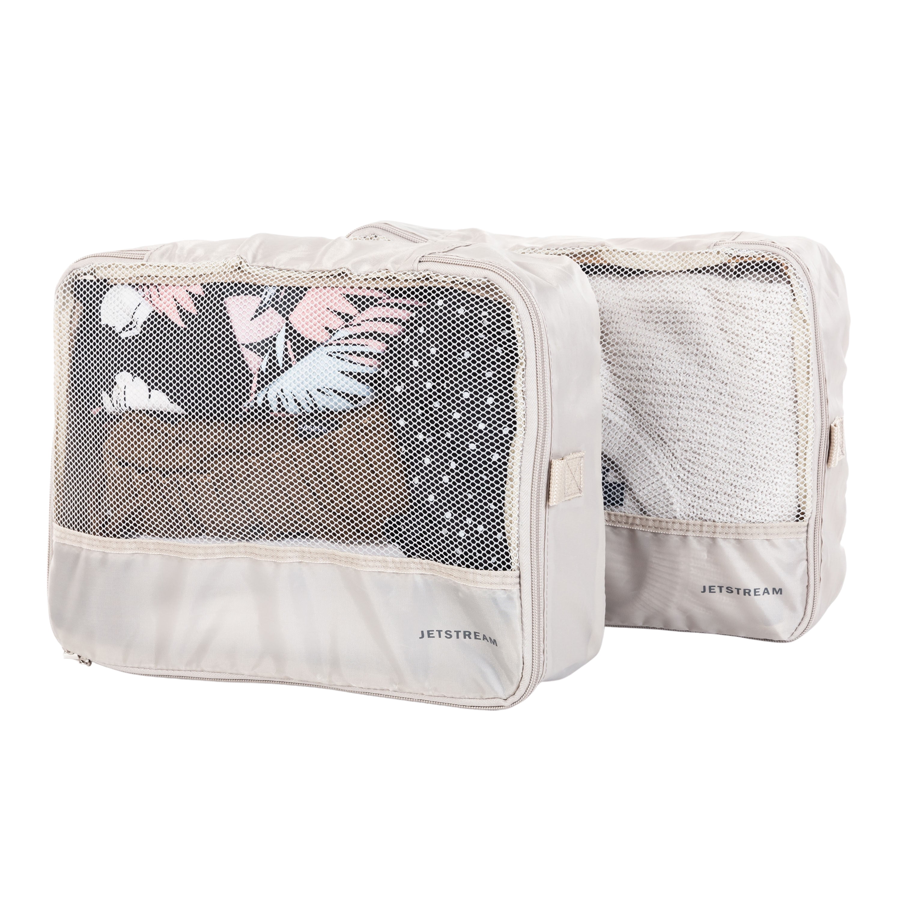 Jetstream 4 Piece Luggage Set with Wheels: 25" Suitcase, Carry On Luggage Bag & 2 Pcs Packing Cubes - Image 3