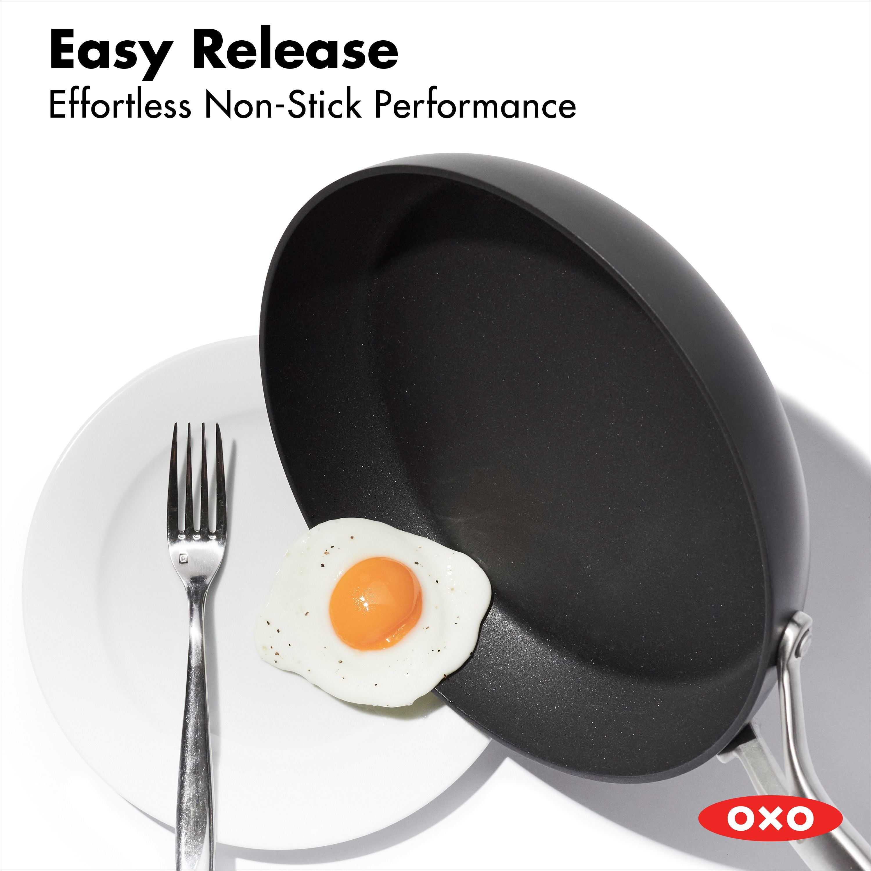 OXO 12" Professional Hard Anodized Frying Pan Skillet Nonstick Induction Compatible Oven Safe, Ceramic Black - Image 5