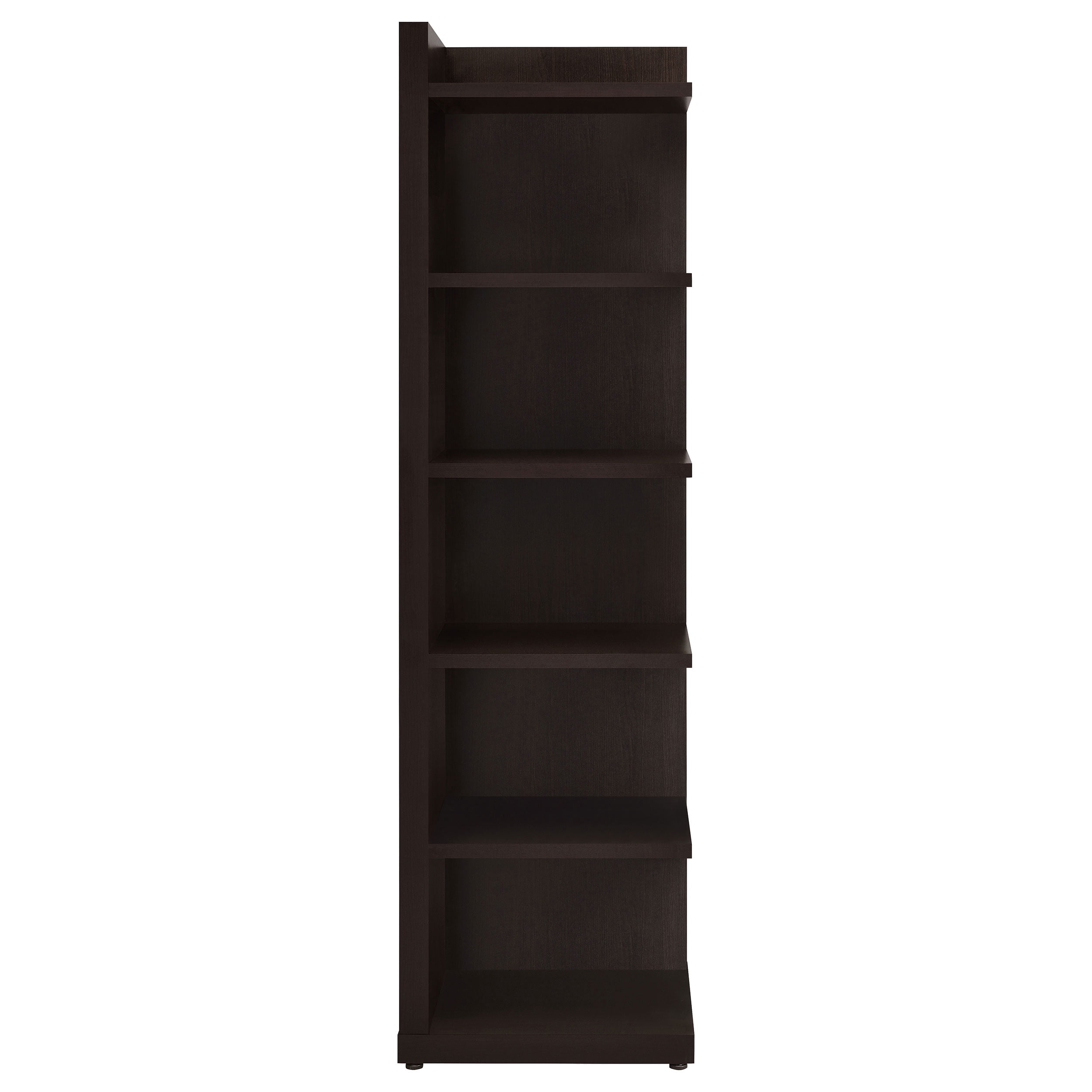 Alder 71-inch 6-shelf Corner Bookcase Cappuccino - Image 2