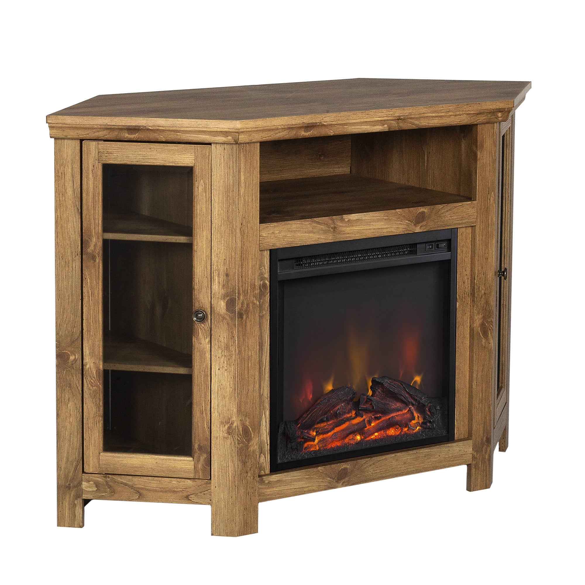 Walker Edison Barnwood Corner Fireplace TV Stand for TVs up to 50" - Image 12