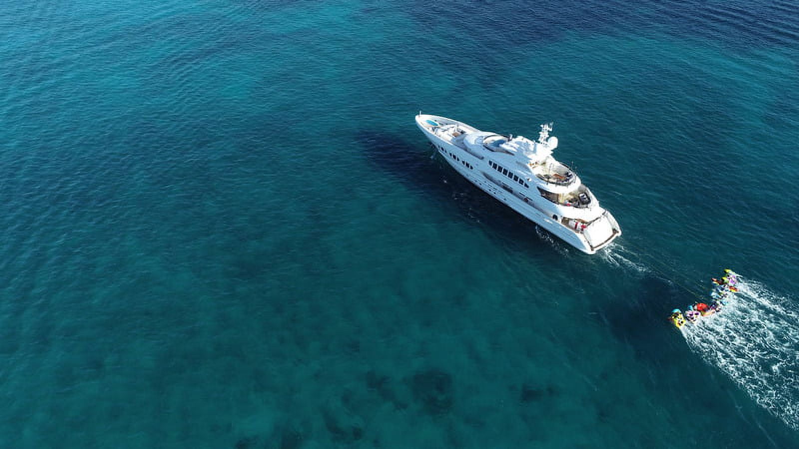 Airhead Blast Towable Tube for Boating, Heavy-Duty Nylon, Blue/Yellow - Image 3