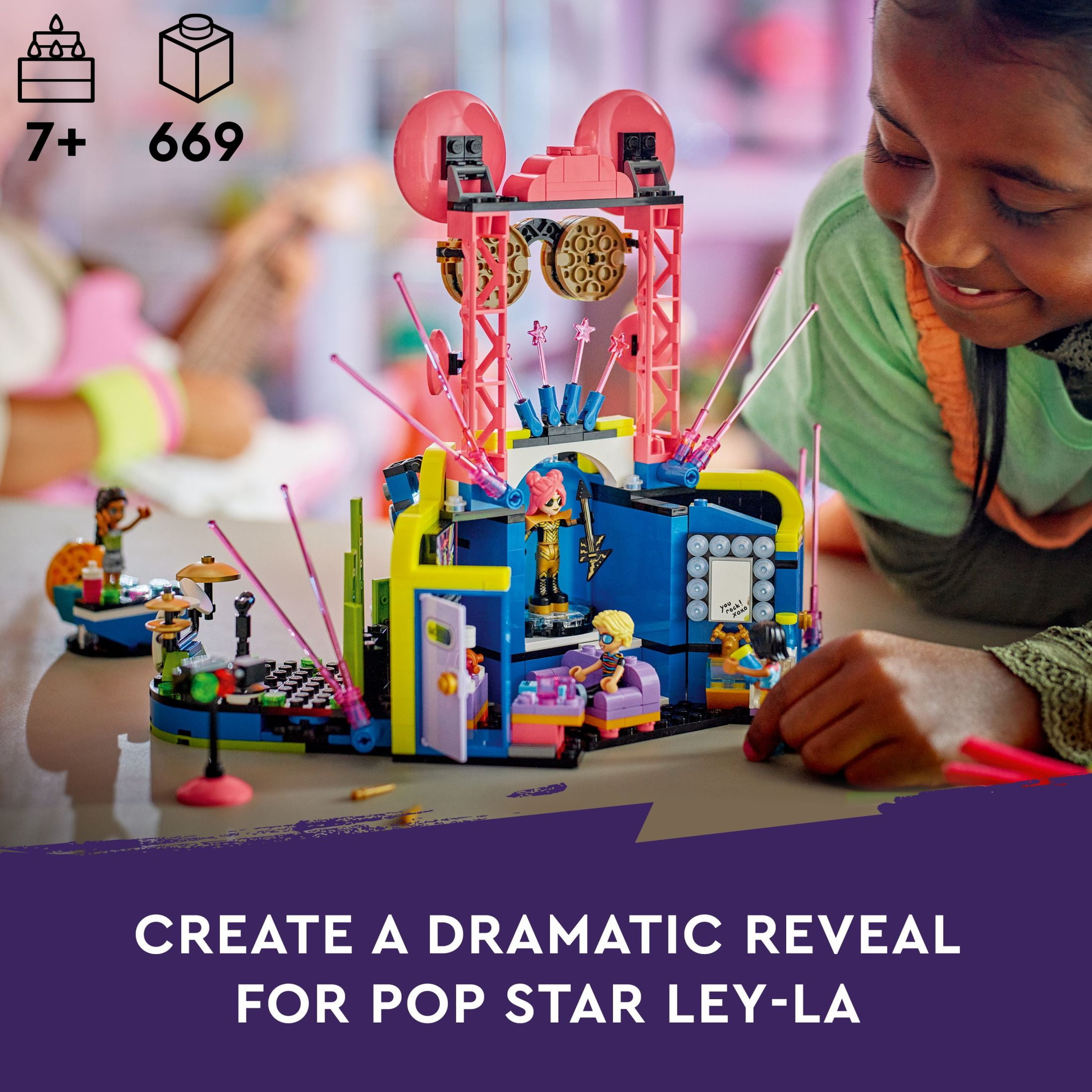 LEGO Friends Heartlake City Music Talent Show Building Kit, Social-Emotional Musical Toy for Kids to Play Together with 4 Mini-Doll Characters, Music Gift for 7 Year Old Kids, Girls and Boys, 42616 - Image 3