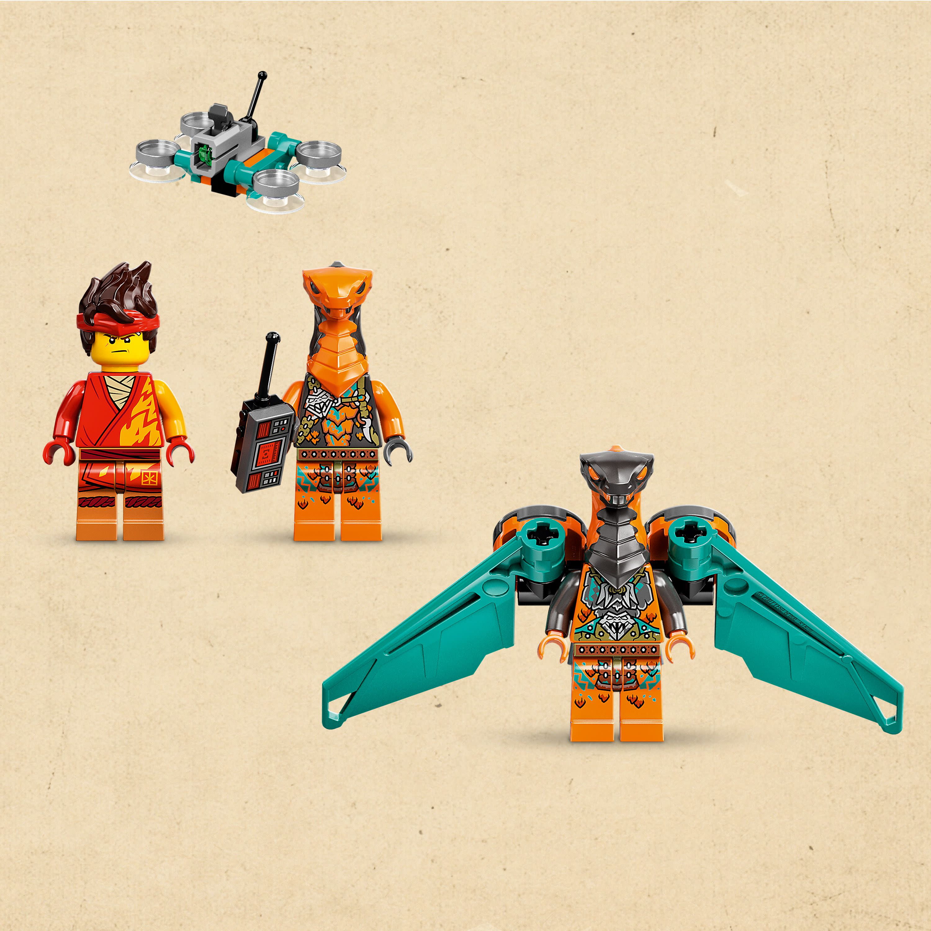 LEGO NINJAGO Kai’s Fire Dragon EVO Toy 71762 for Kids with Cobra & Boa Snake Warrior Figures and Kai Minifigure, Collectible Mission Banner Series - Image 4