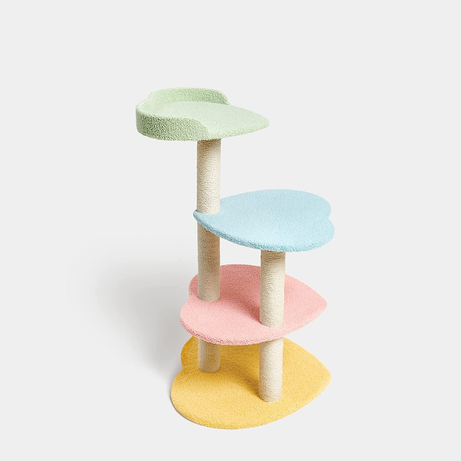 VETRESKA Cat Tree Cat Tower Sisal Scratching Posts Multi-Level Platform Activity Furniture 39.4'' - Image 6