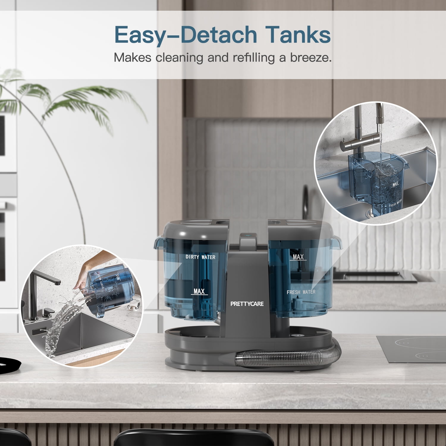 PrettyCare Cordless Portable Carpet Shampooer,Pet Stain Remover,Car Cleaner and Auto Detailer PC808 - Image 6