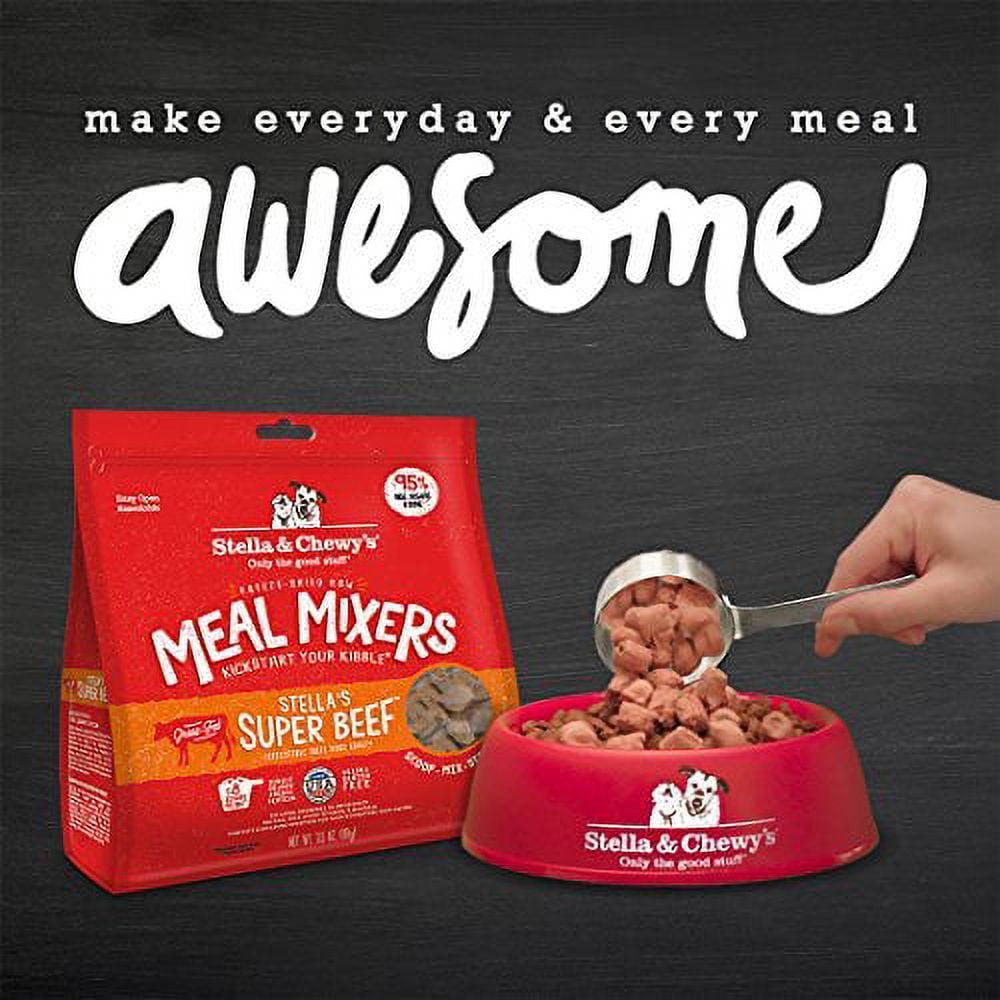 Stella & Chewy's Freeze-Dried Raw Meal Mixers Dog Food Topper - Stella's Super Beef Recipe, 18 Ounce Bag - Image 2