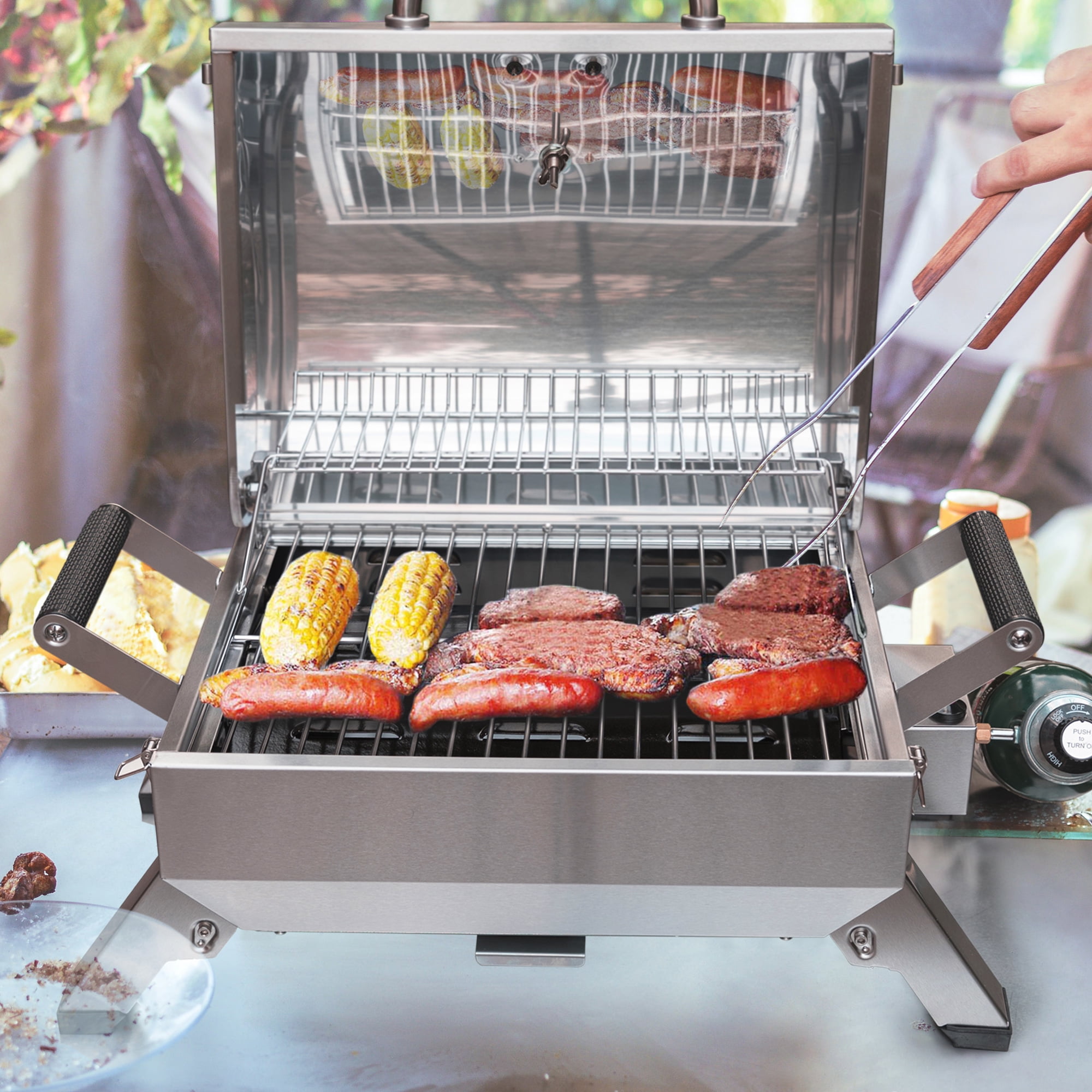Royal Gourmet GT2001 Stainless Steel Portable Grill with Folding Legs - Image 8