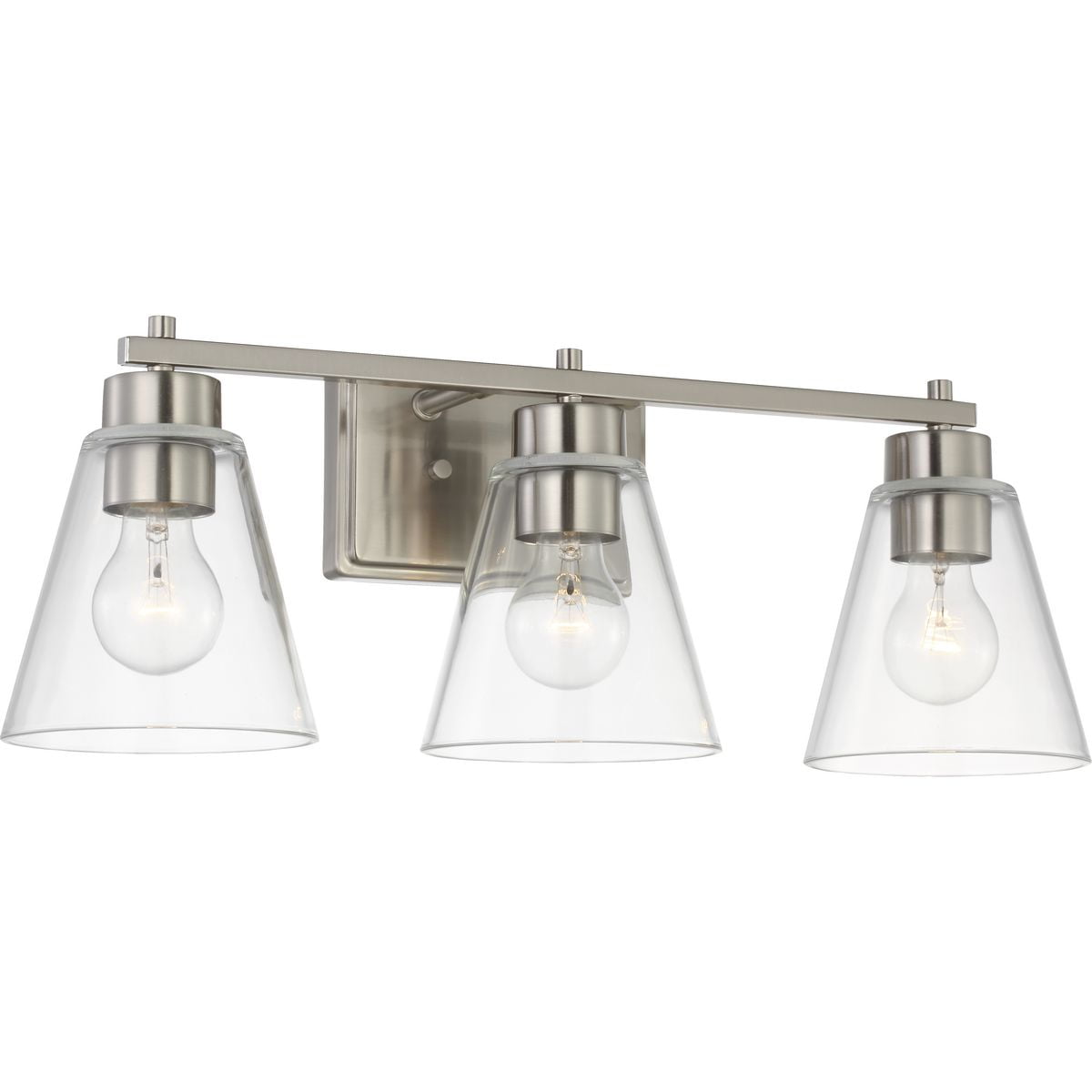 Better Homes and Gardens 22" Modern Dimmable 3-Light Vanity, Silver, Medium Base Bulb, Bathroom Light - Image 3