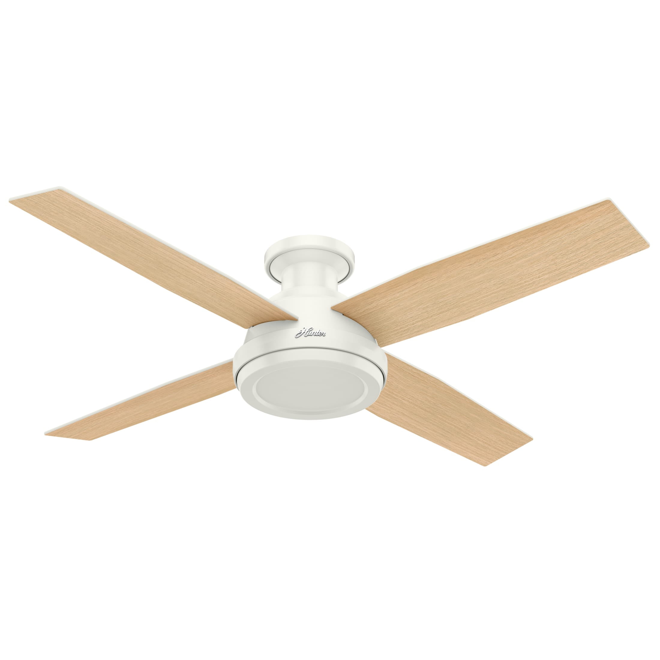 Hunter - Dempsey Indoor Low Profile Ceiling Fan, Remote, 52-inch, Fresh White, Modern-style, 3-speed WhisperWind Motor, 59248, for Living Rooms, Bedrooms - Image 14