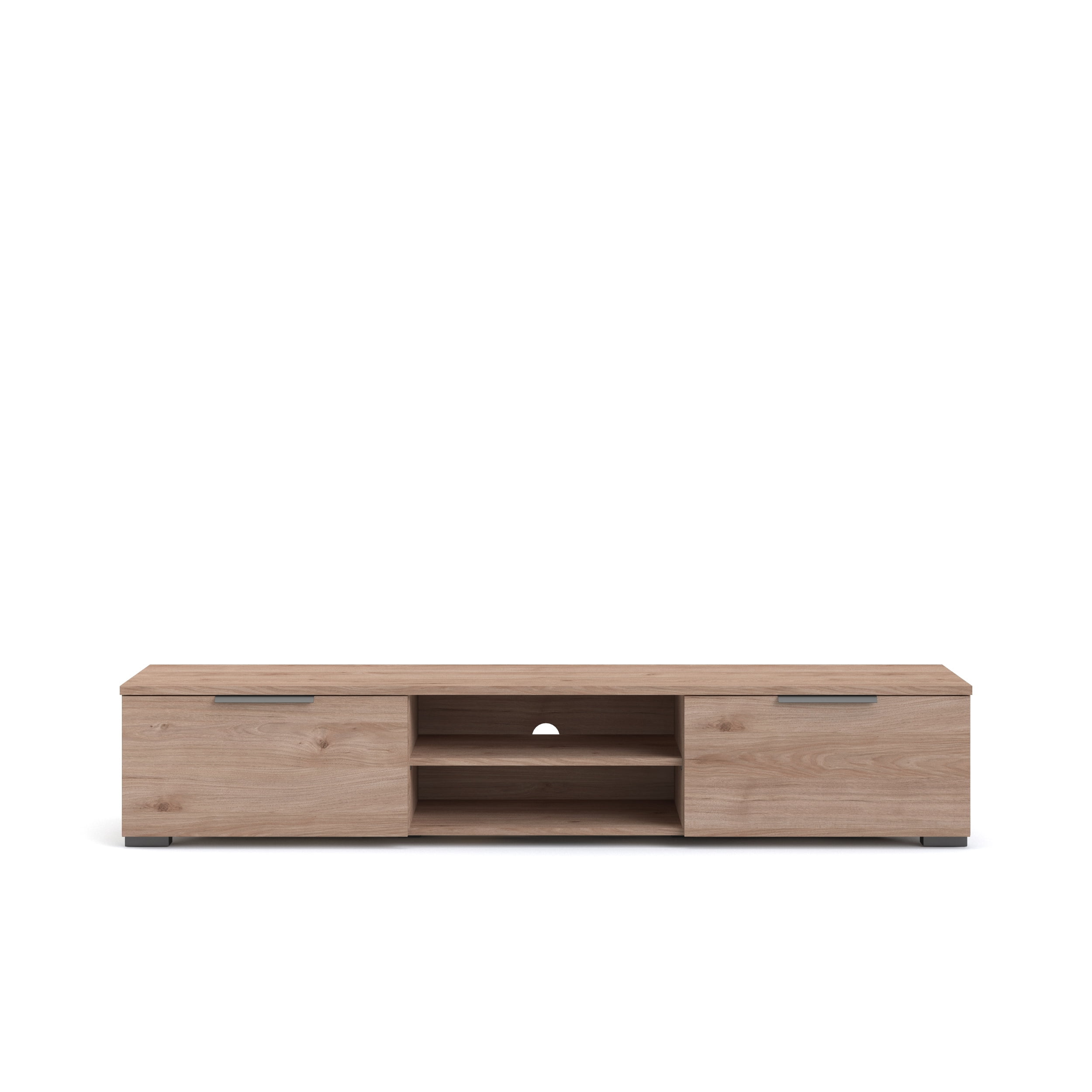 Tvilum Match 2 Drawer TV Stand with 2 Shelves, Jackson Hickory - Image 8