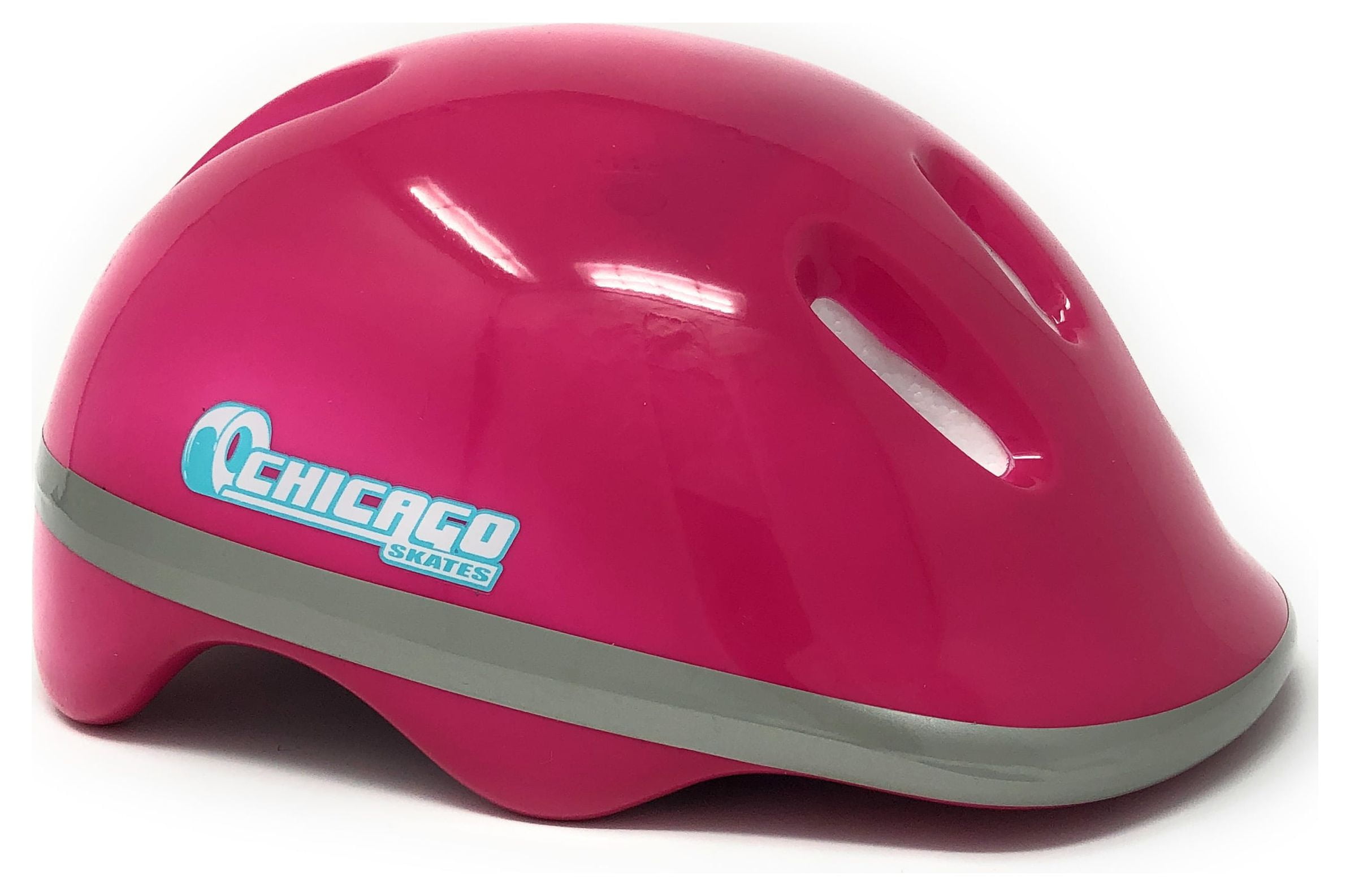 Chicago Skates Adjustable Quad Roller Skate Combo Set Pink/White/Teal – Skates, Helmet, Knee Pads, And Wrist Guards - Size Medium(1-4) - Image 8