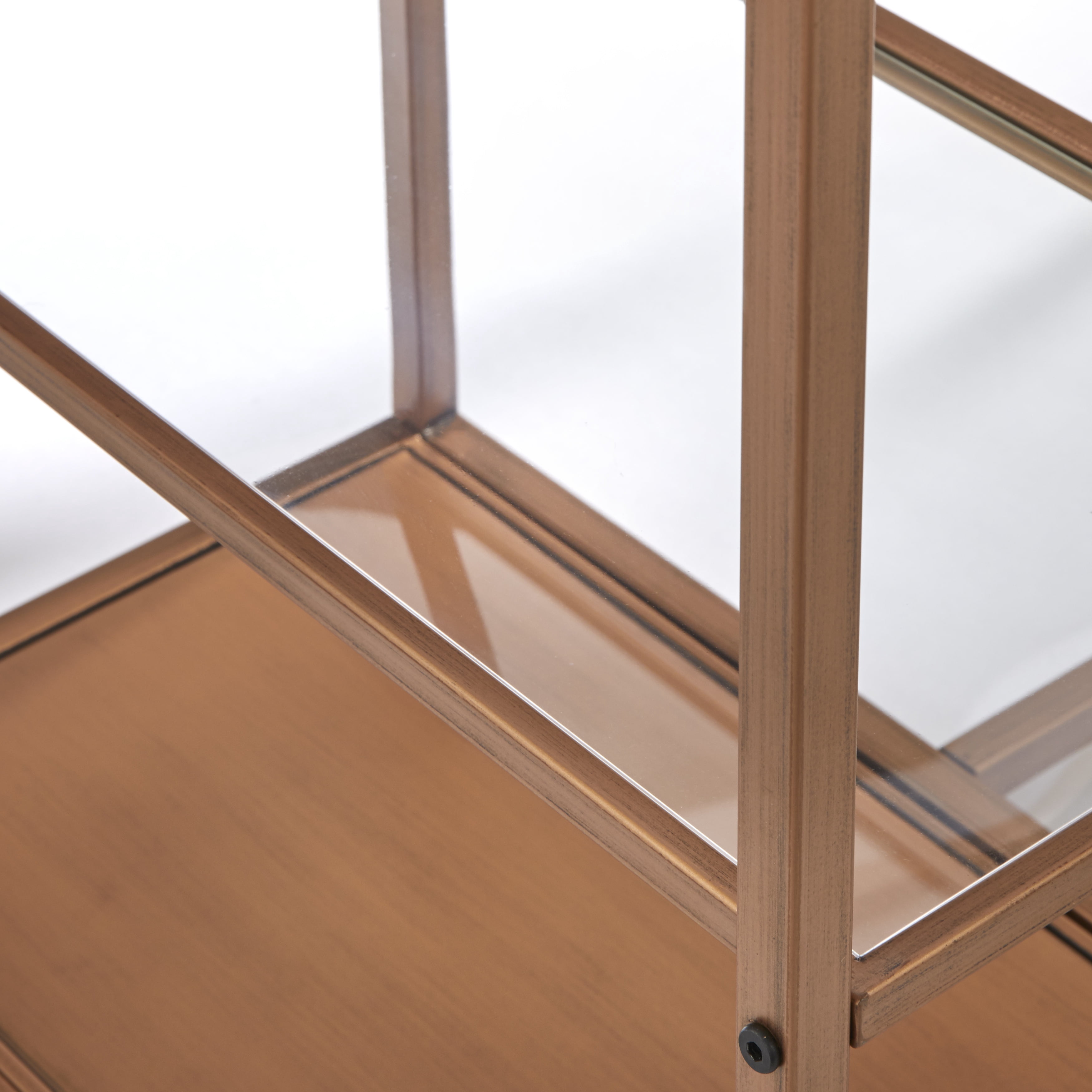 TMS Lane 3-Piece 36" high Counter Height Dining Set, Seats 2, Table and 2 Stools, White and Gold - Image 8