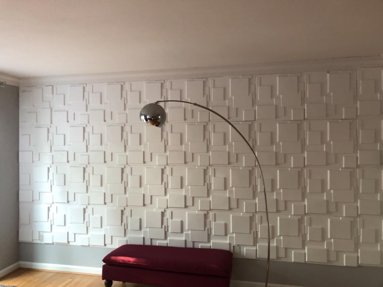 Art3d Squares Design 19.7 in. x 19.7 in. PVC 3D Wall Panel (12-Pack) - Image 3