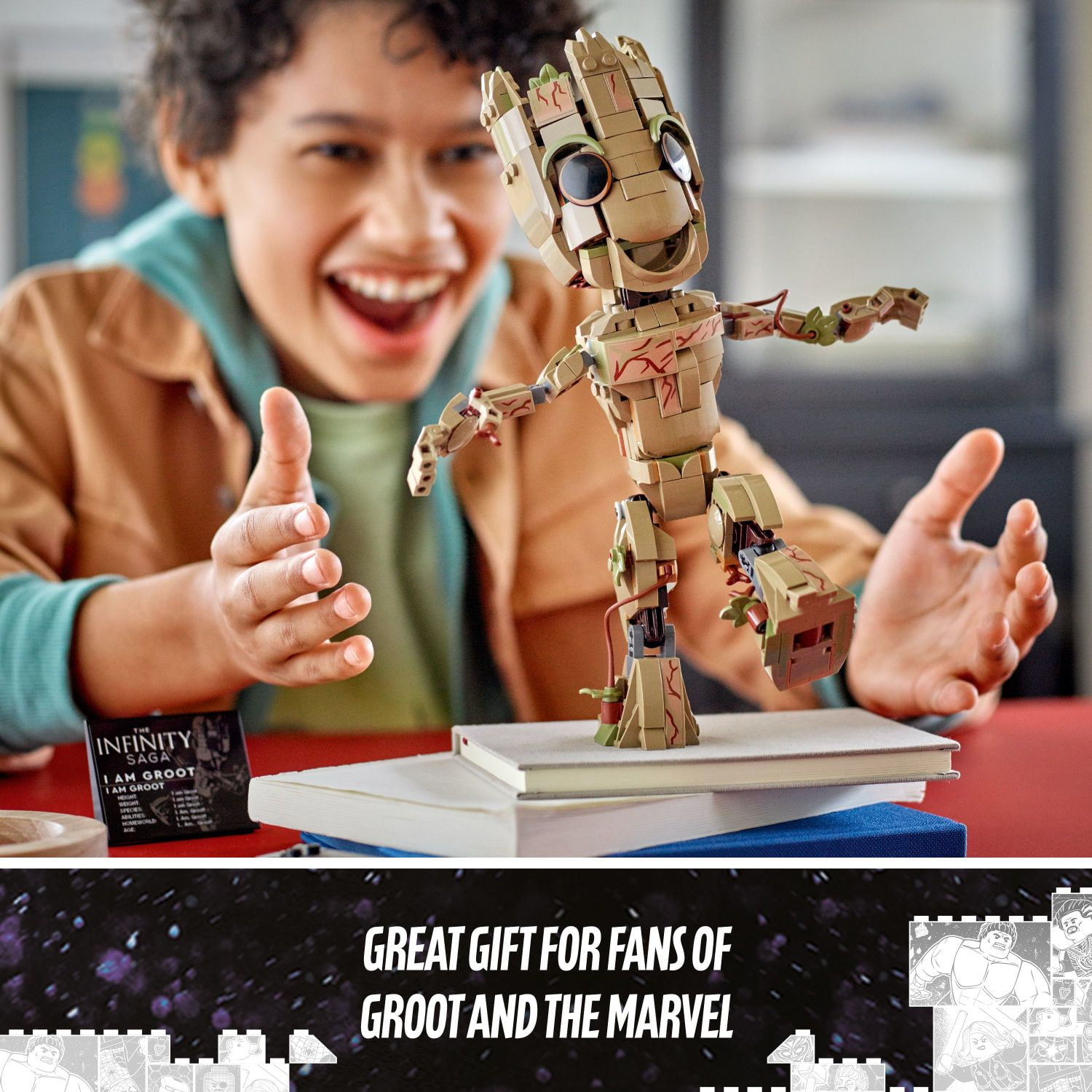 LEGO Marvel I Am Groot Building Toy, Collectible Baby Groot Toy Figure, Birthday Gift Idea, 76217 - Image 8