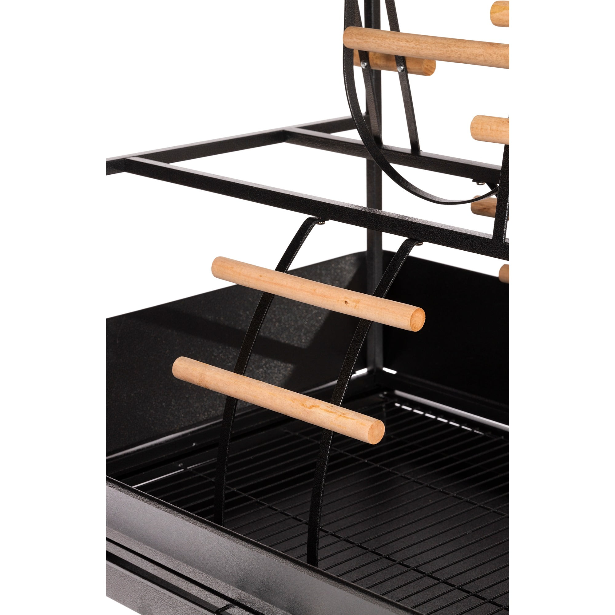 Prevue Pet Products 3180BLK Black Hammertone Metal Parrot Playstand, Large, 30 Inch Length x 22 Inch Width x 73-1/2 Inch Height - Image 8