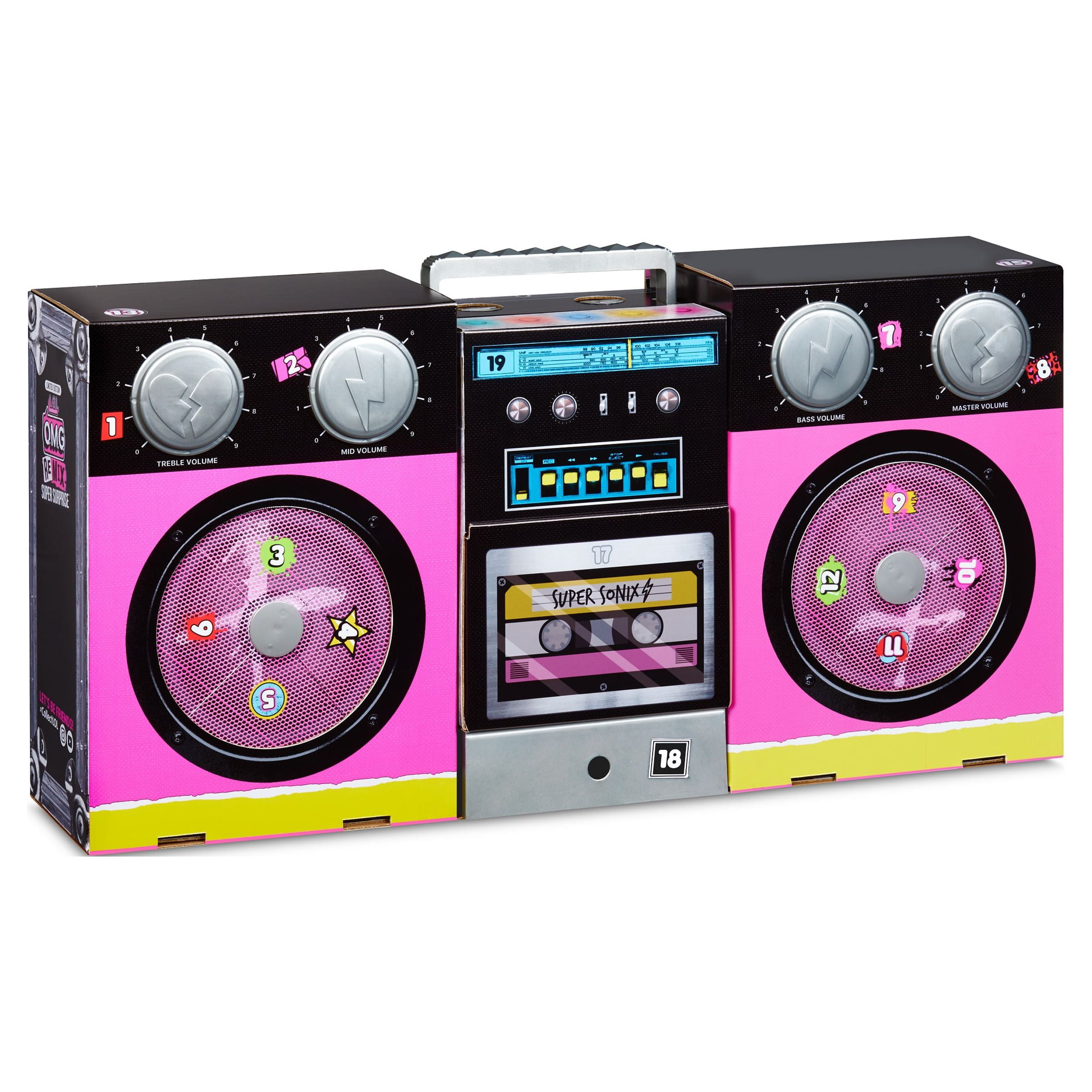 LOL Surprise OMG Remix Super Surprise With 70+ Surprises Including 4 Fashion Dolls And 4 Dolls (Sisters), Rock Instruments That Really Play Music, Boom Box Packaging, Rock Band Accessories Ages 4+ - Image 3